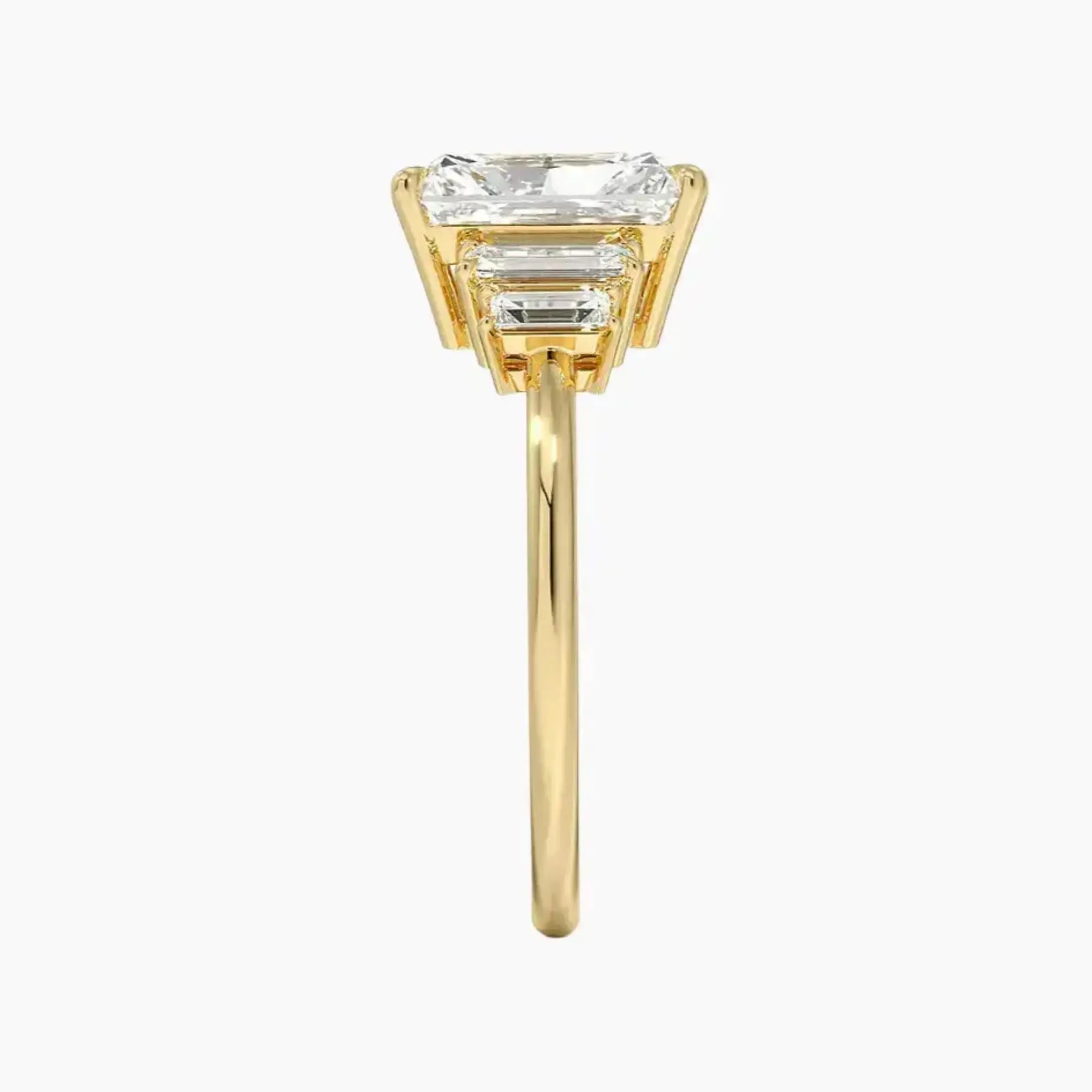 Nerine Five Stone Radiant Designer 2 Carat Lab Grown Diamond Engagement Ring in 18K Yellow Gold