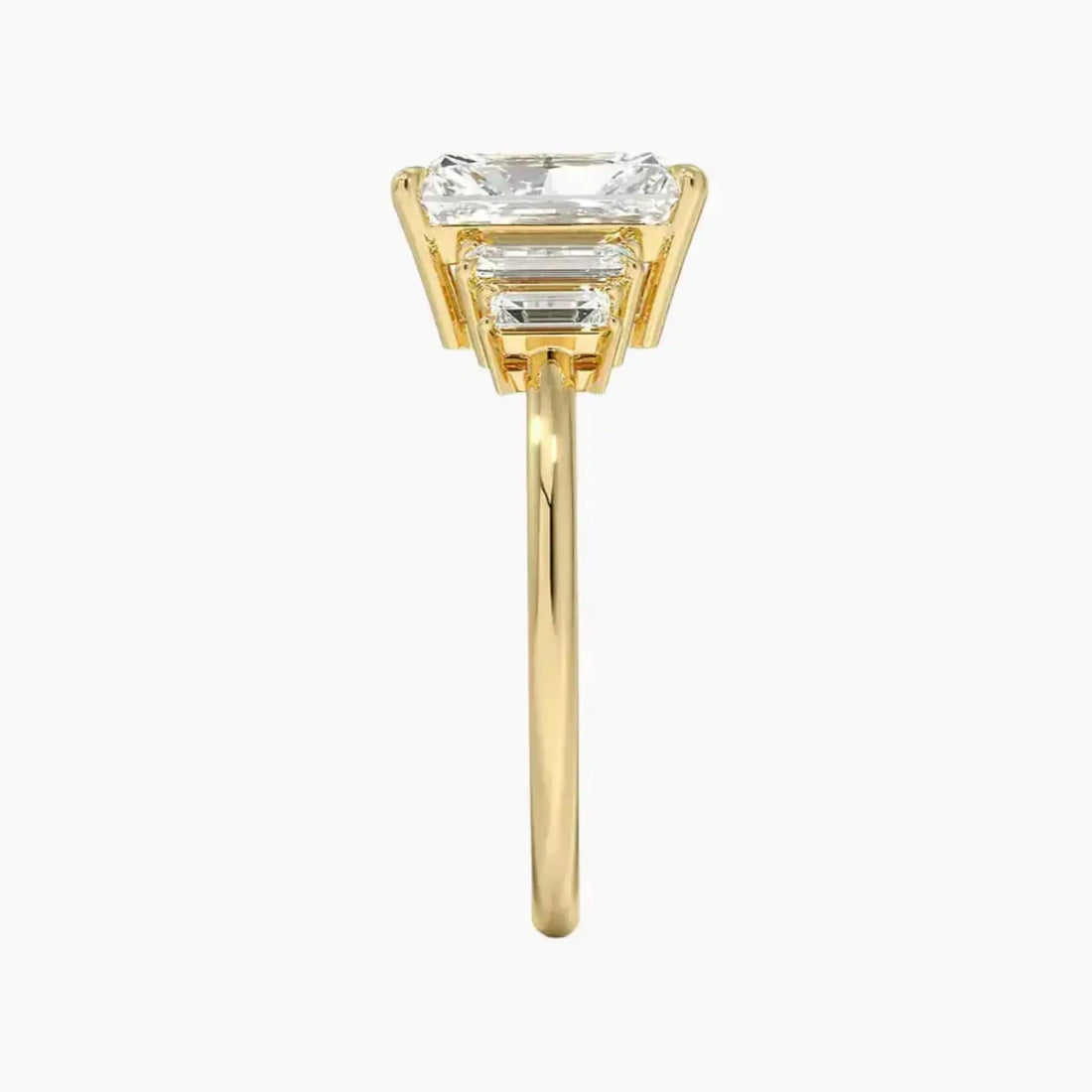 Nerine Five Stone Radiant Designer 2 Carat Lab Grown Diamond Engagement Ring in 18K Yellow Gold