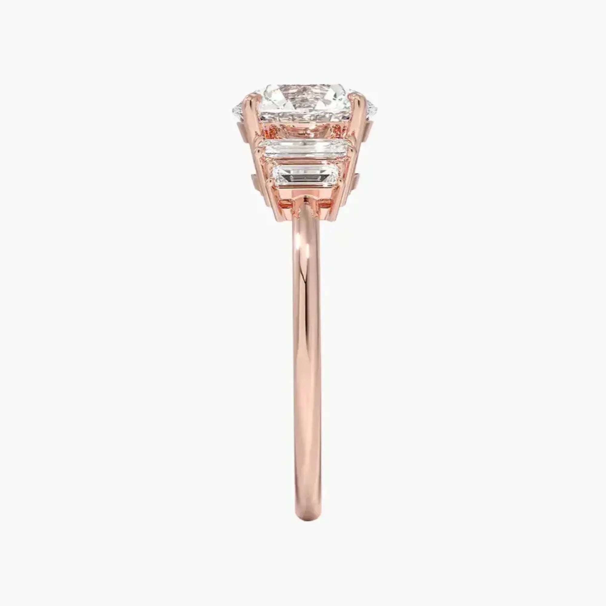 Nerine Five Stone Round Designer 2.5 Carat Lab Grown Diamond Engagement Ring in 14K White Gold