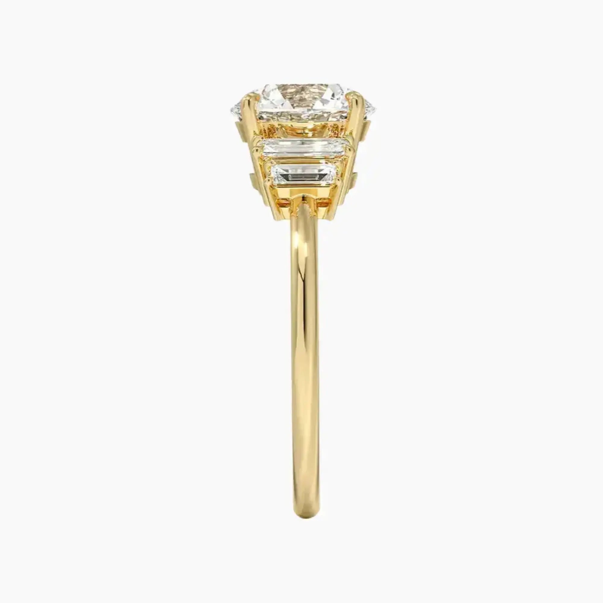 Nerine Five Stone Round Designer 2 Carat Lab Grown Diamond Engagement Ring in 14K White Gold
