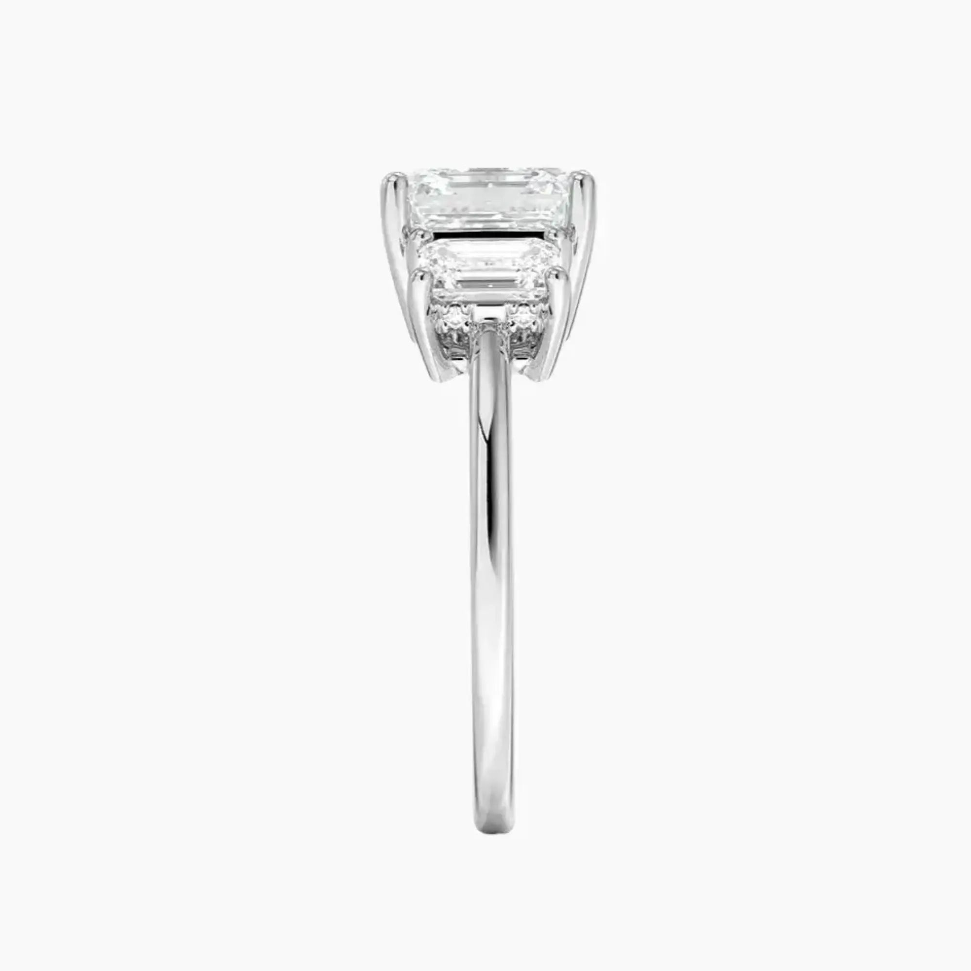 Aurelia Asscher Hidden Halo 3 Carat Lab Grown Diamond Engagement Ring in 14K Rose Gold