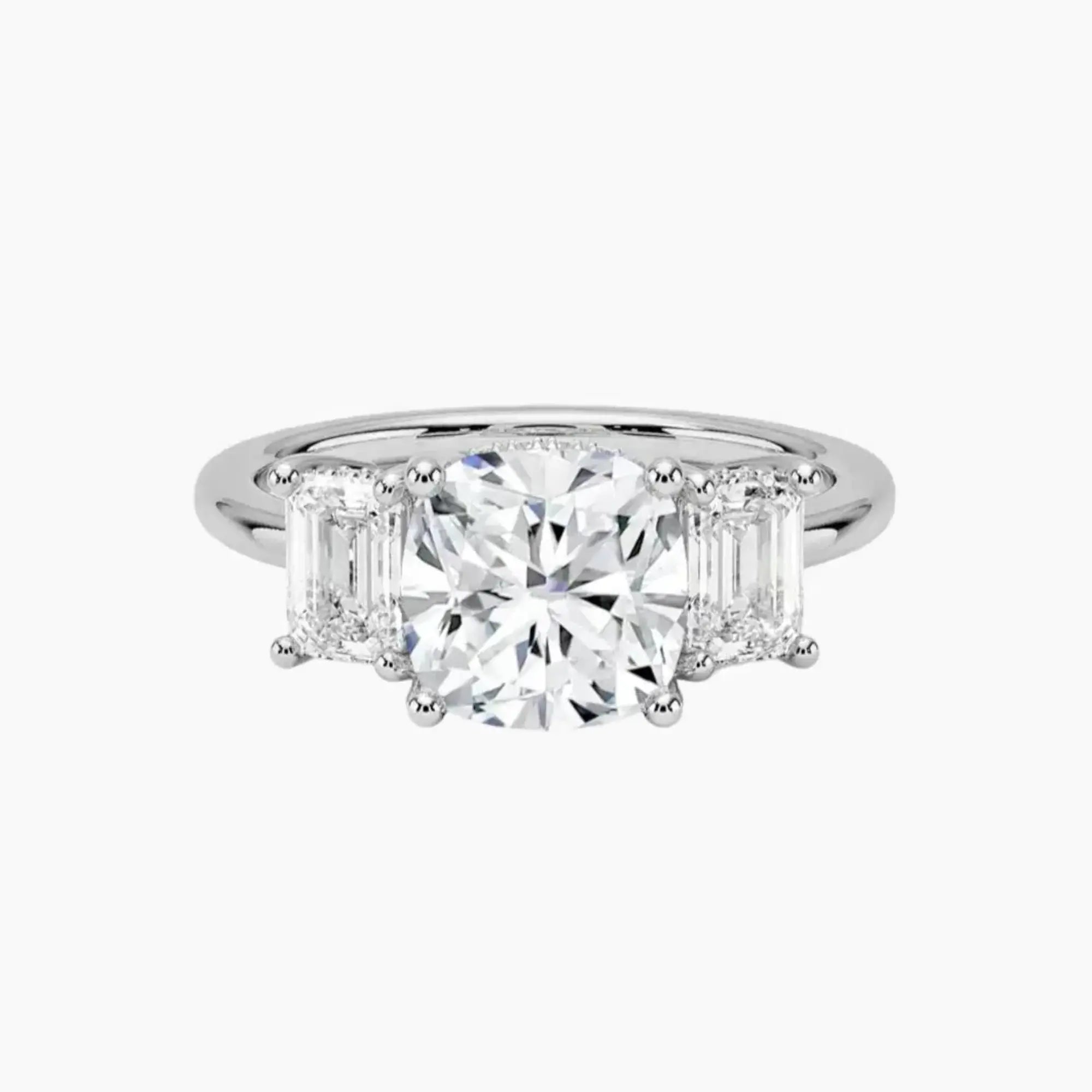 Aurelia Cushion Hidden Halo 1 Carat Lab Grown Diamond Engagement Ring in 14K Yellow Gold