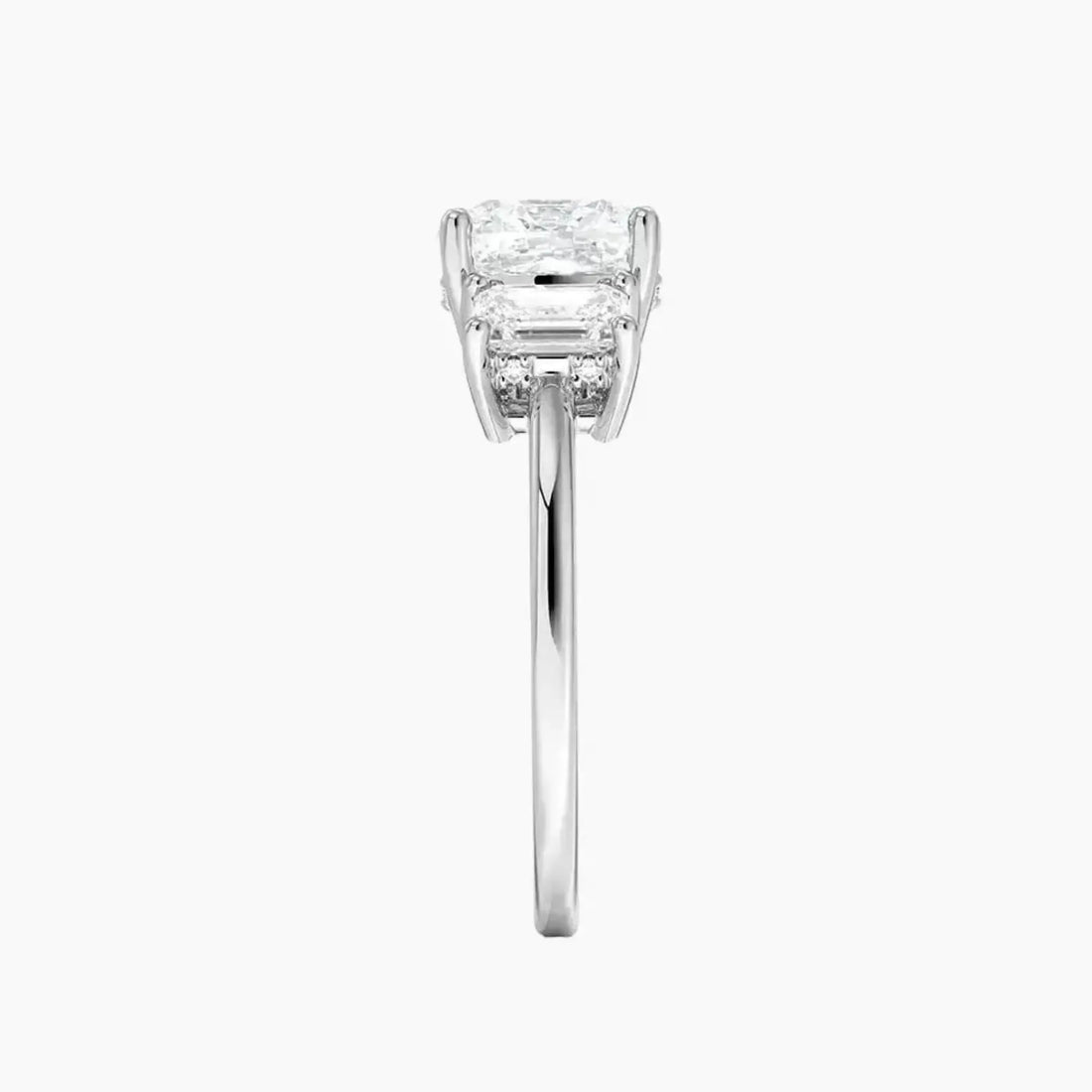 Aurelia Cushion Hidden Halo 1.5 Carat Lab Grown Diamond Engagement Ring in 18K White Gold
