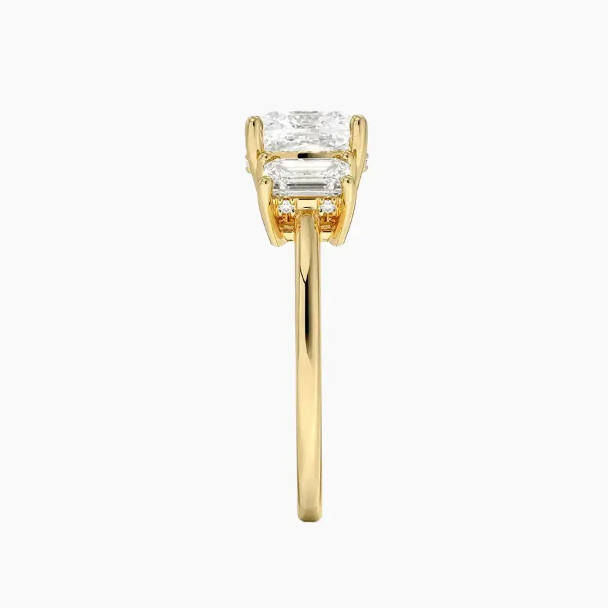 Aurelia Cushion Hidden Halo 3 Carat Lab Grown Diamond Engagement Ring in 18K Rose Gold