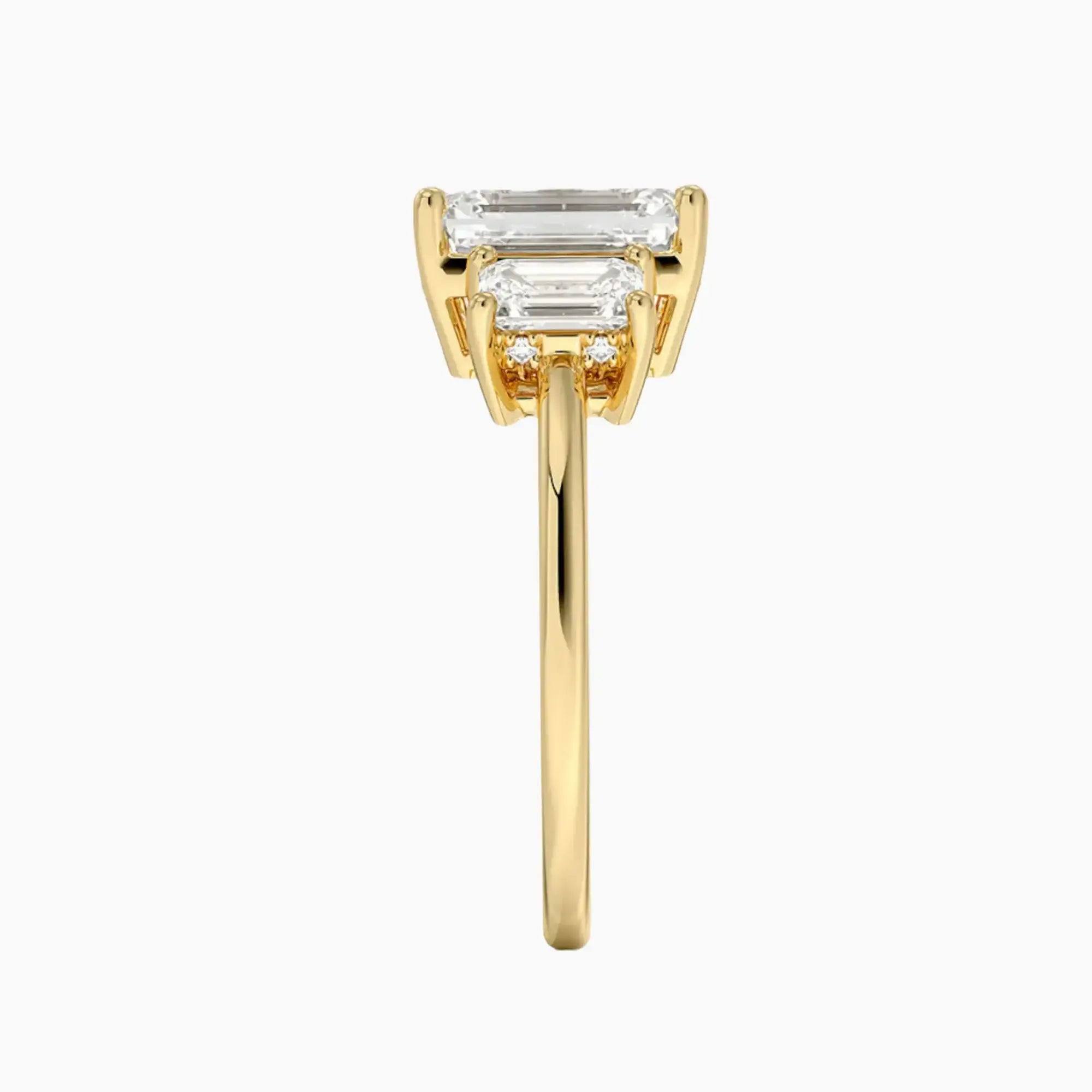 Aurelia Emerald Hidden Halo 3 Carat Lab Grown Diamond Engagement Ring in 14K Rose Gold