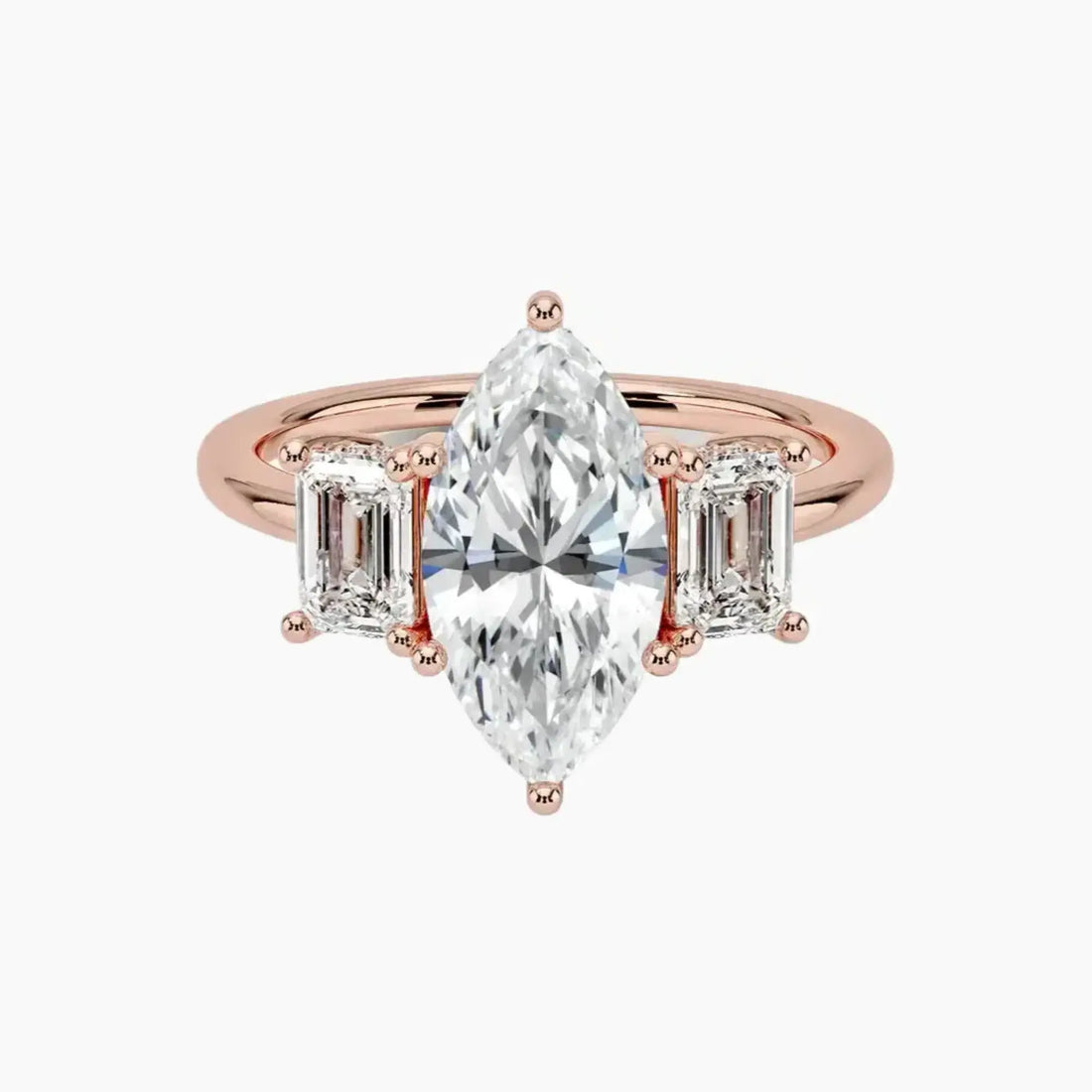 Aurelia Marquise Hidden Halo Diamond Ring Setting in 18K Yellow Gold
