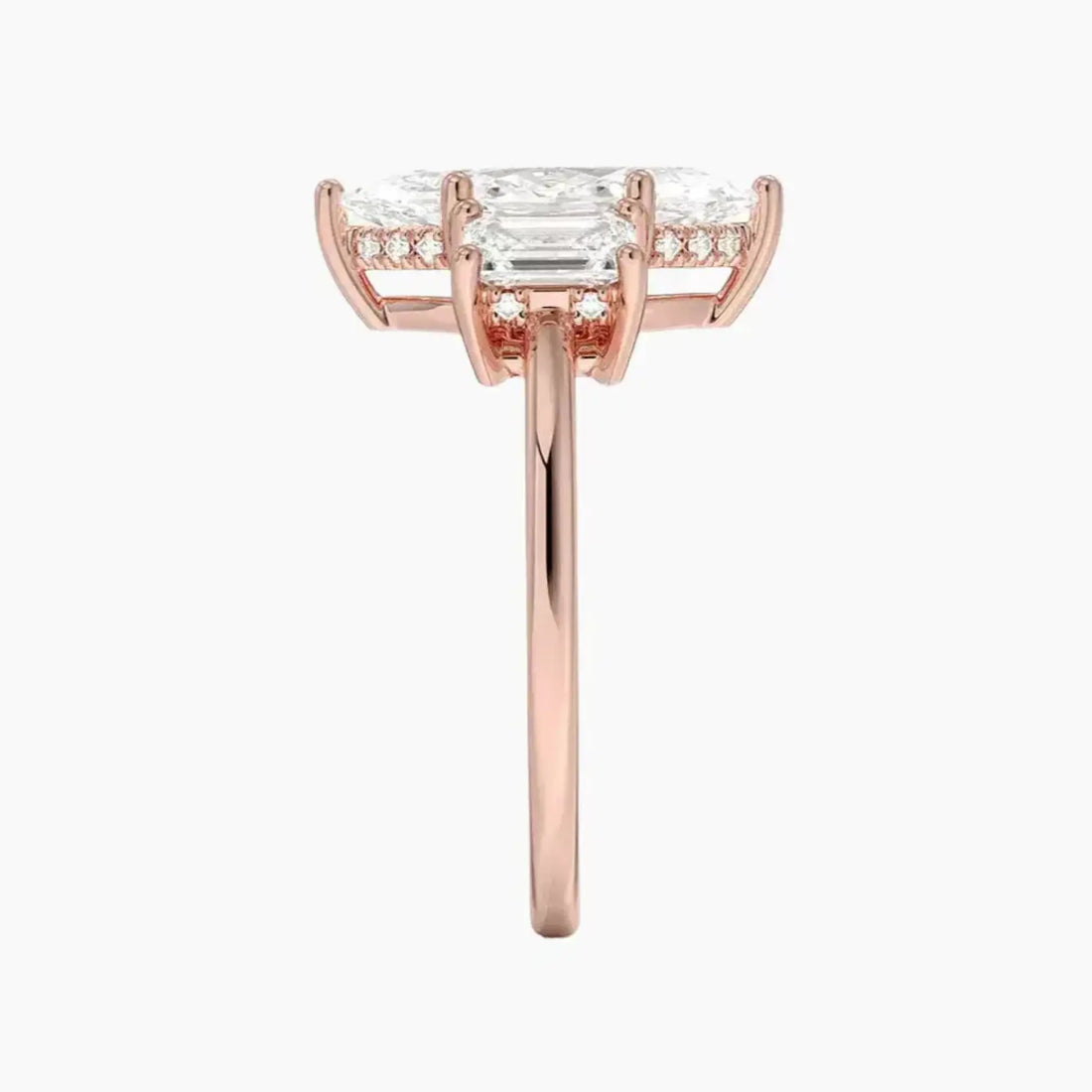 Aurelia Marquise Hidden Halo 3 Carat Lab Grown Diamond Engagement Ring in 18K Yellow Gold