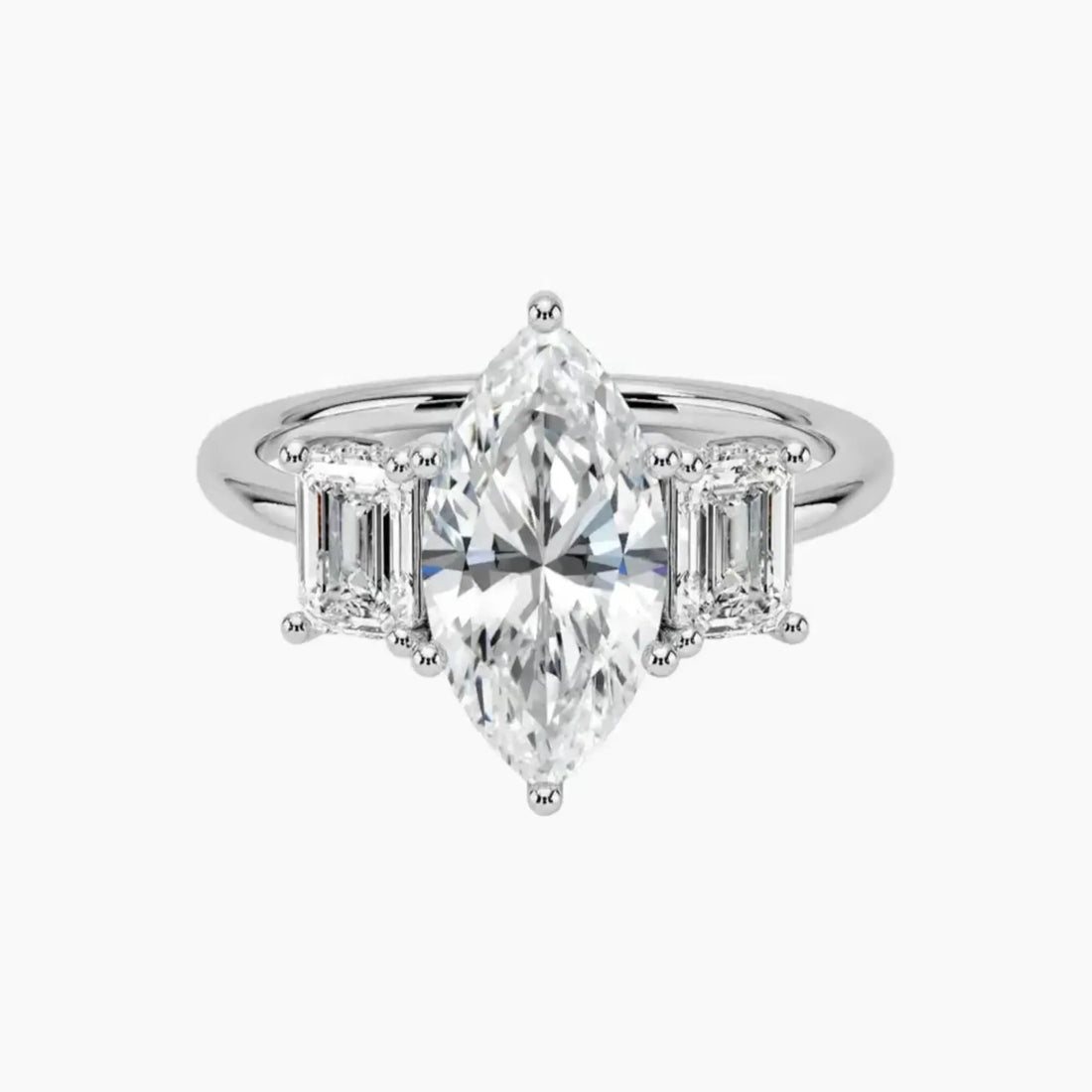 Aurelia Marquise Hidden Halo 1.5 Carat Lab Grown Diamond Engagement Ring in 18K Yellow Gold
