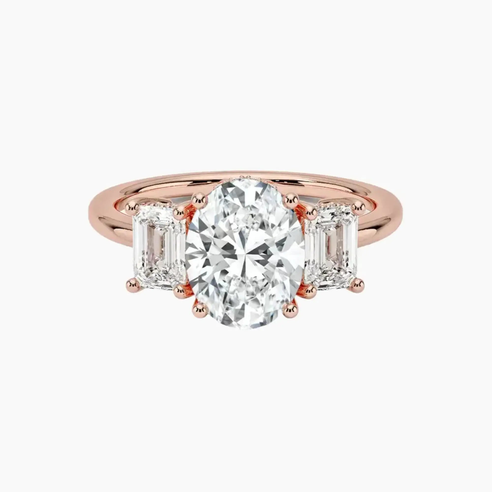 Aurelia Oval Hidden Halo 1.5 Carat Lab Grown Diamond Engagement Ring in 18K Yellow Gold