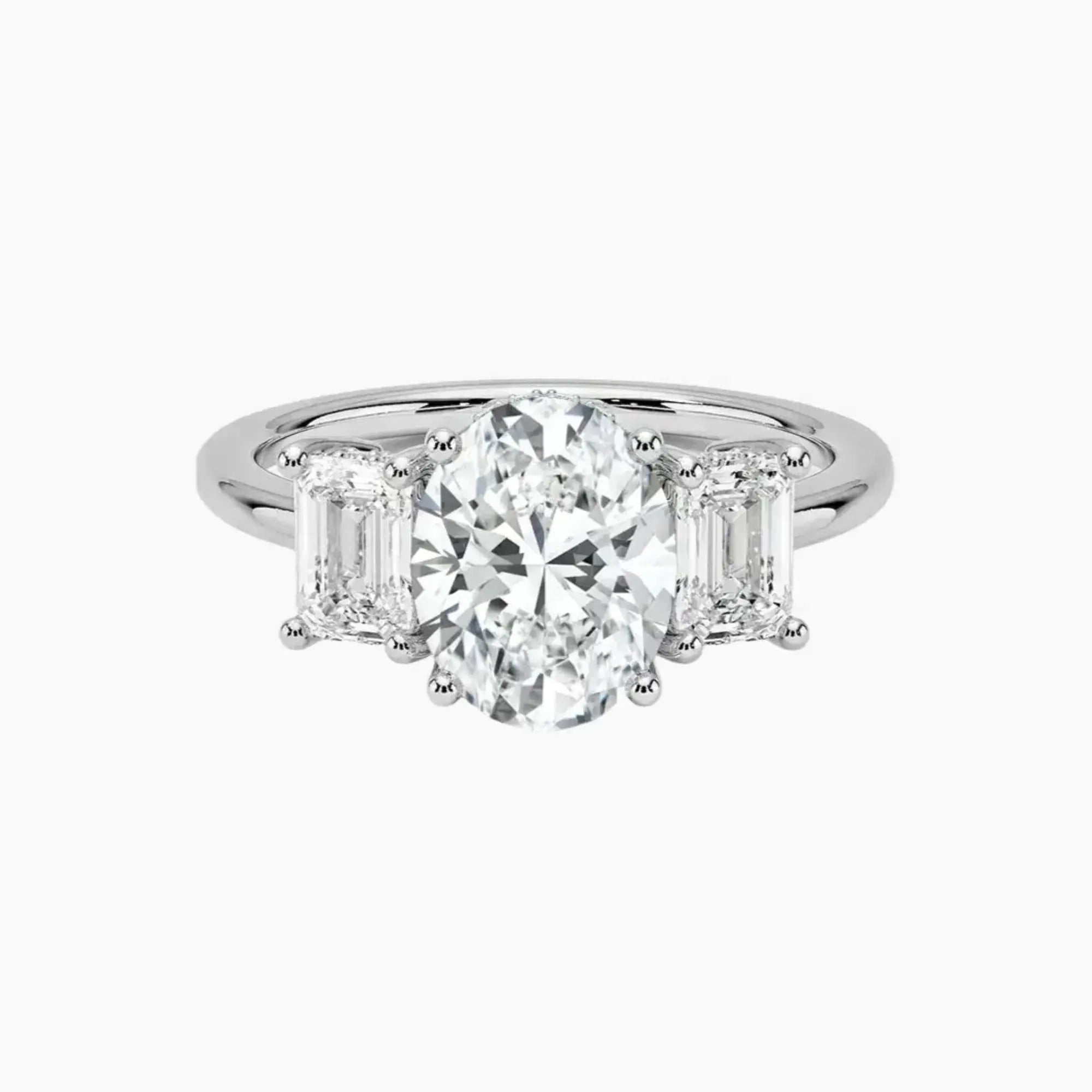 Aurelia Oval Hidden Halo 1.5 Carat Lab Grown Diamond Engagement Ring in 14K Yellow Gold