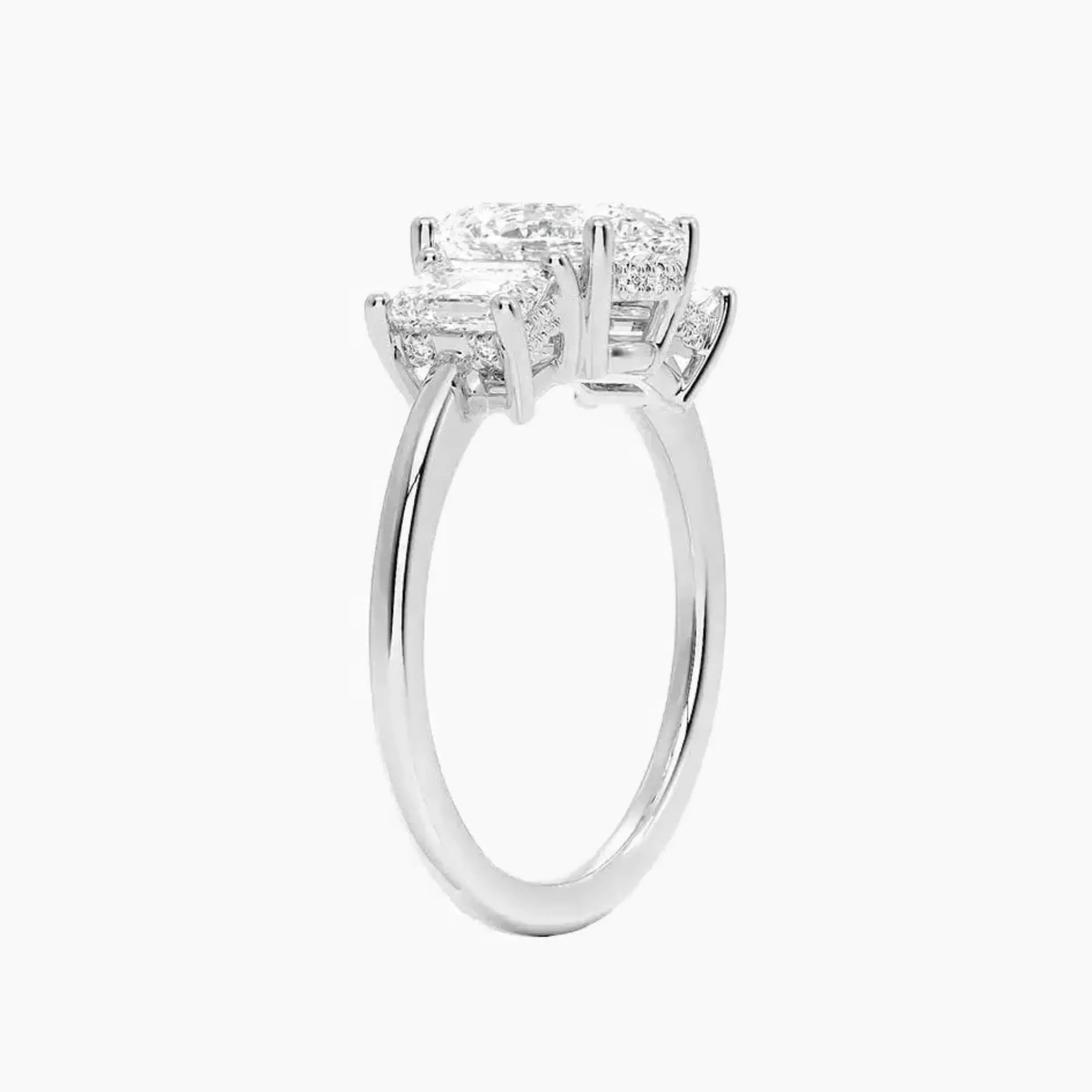 Aurelia Oval Hidden Halo 2 Carat Lab Grown Diamond Engagement Ring in 14K White Gold