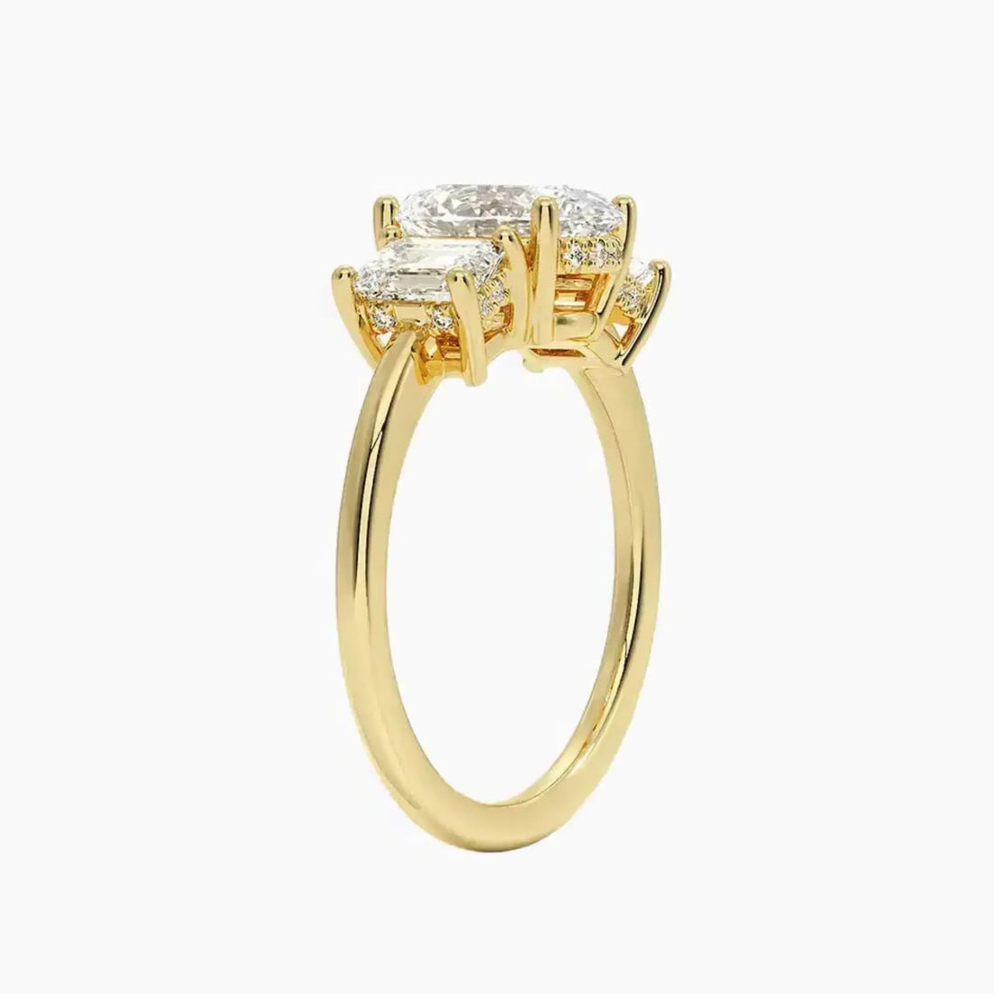 Aurelia Oval Hidden Halo 3 Carat Lab Grown Diamond Engagement Ring in 14K Rose Gold