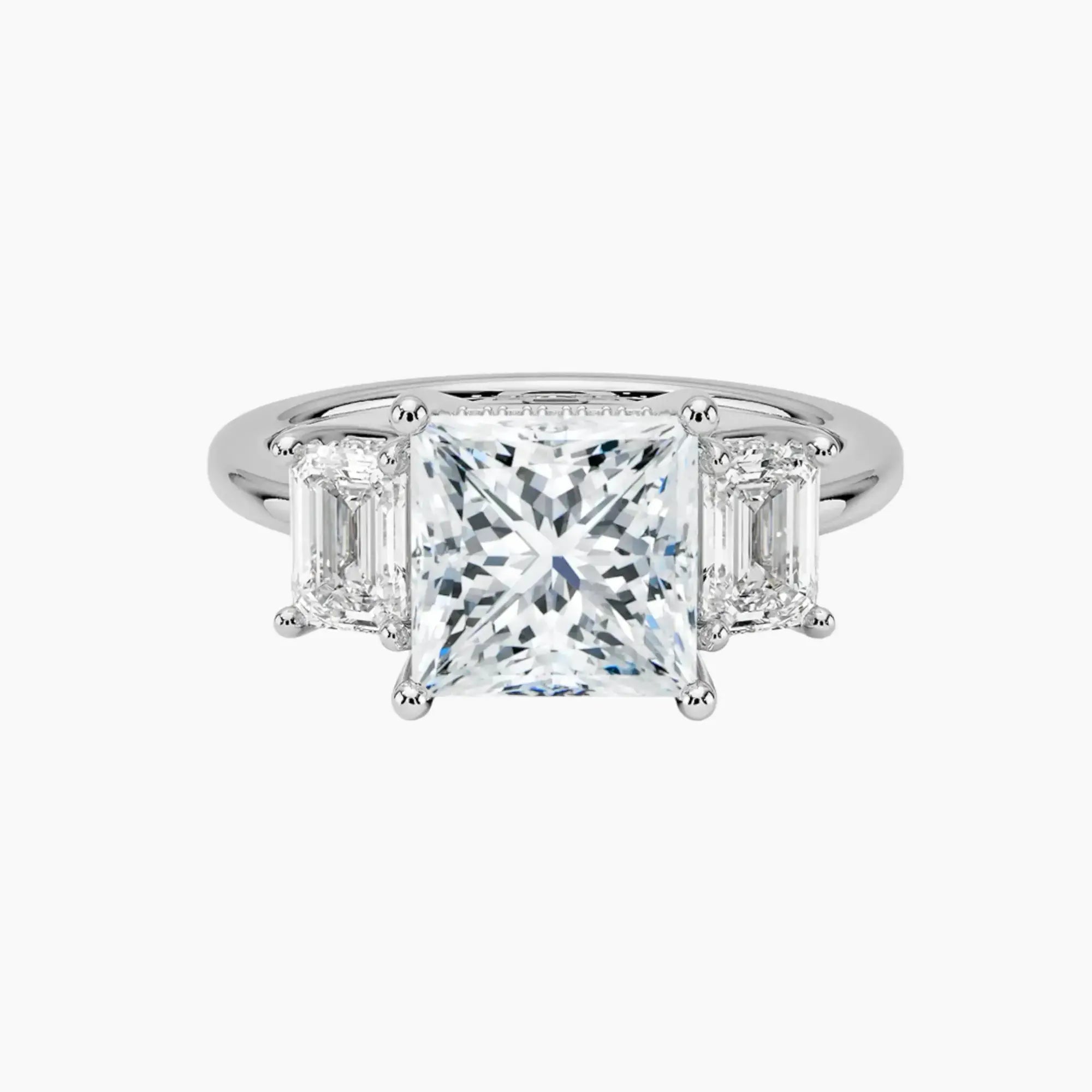 Aurelia Princess Hidden Halo 1.5 Carat Lab Grown Diamond Engagement Ring in 14K Rose Gold