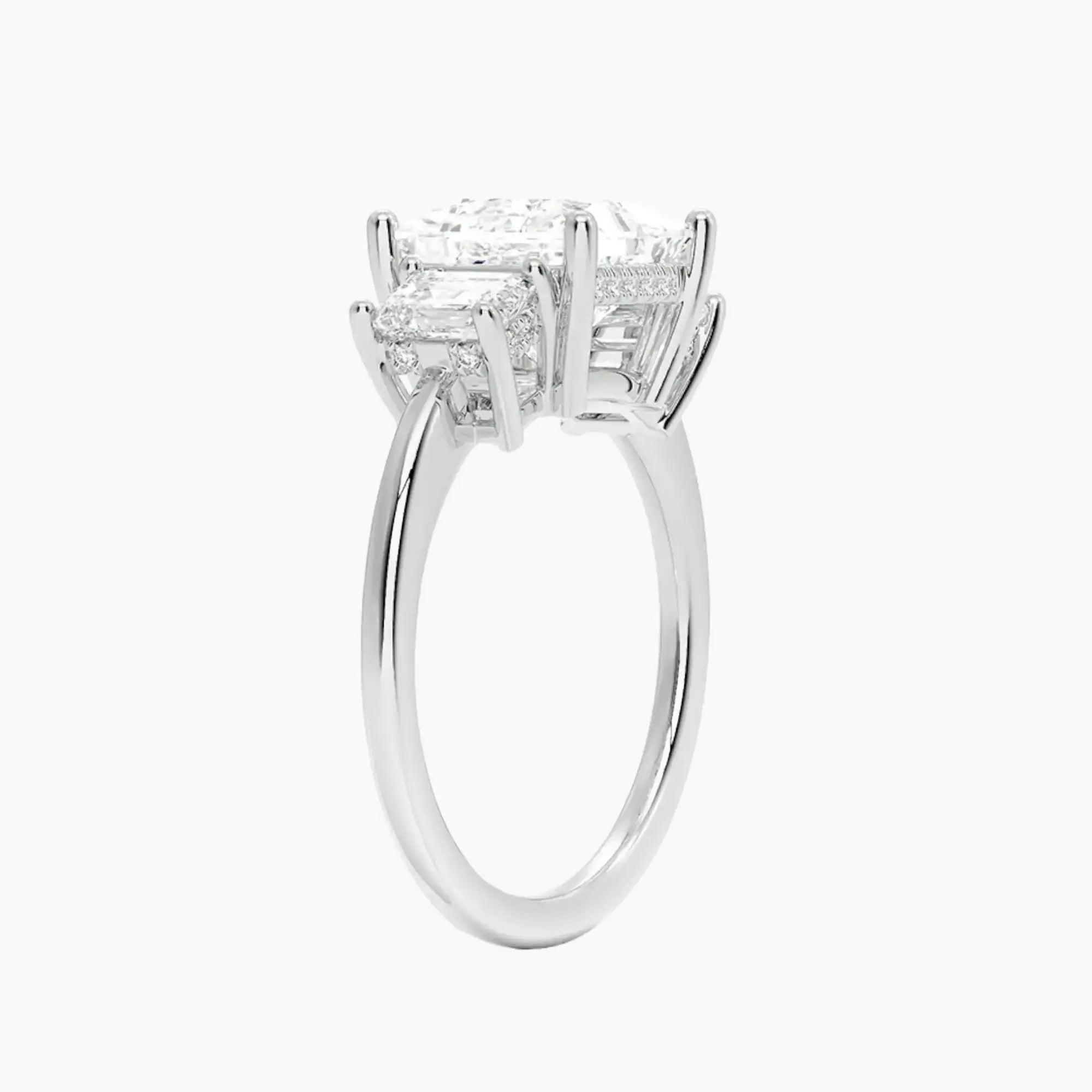 Aurelia Princess Hidden Halo 2 Carat Lab Grown Diamond Engagement Ring in 18K Yellow Gold