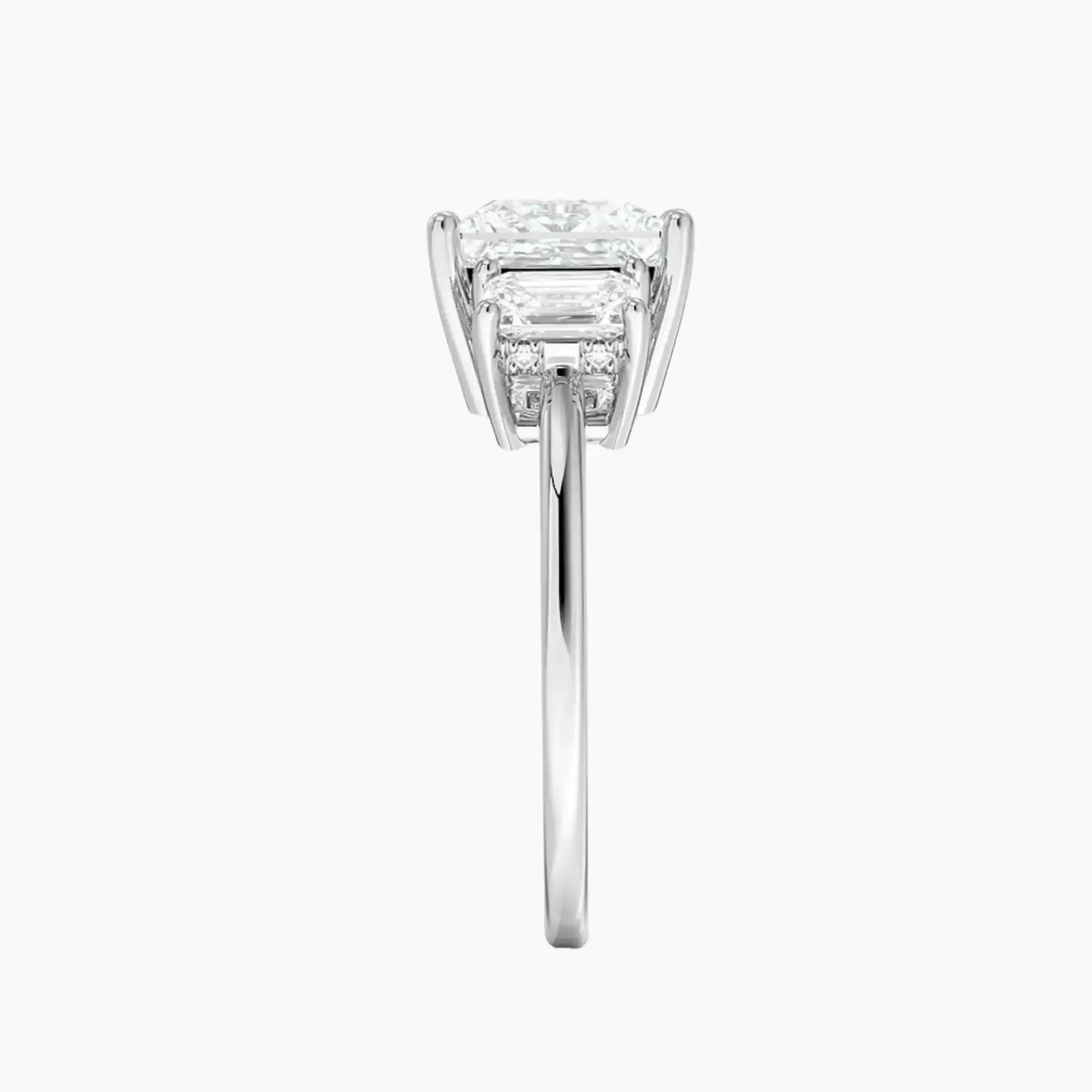 Aurelia Princess Hidden Halo 2 Carat Lab Grown Diamond Engagement Ring in 18K Yellow Gold