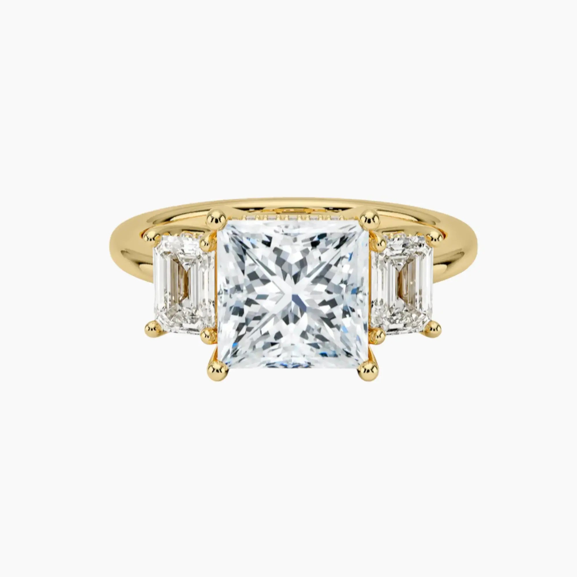 Aurelia Princess Hidden Halo 1 Carat Lab Grown Diamond Engagement Ring in 18K Rose Gold