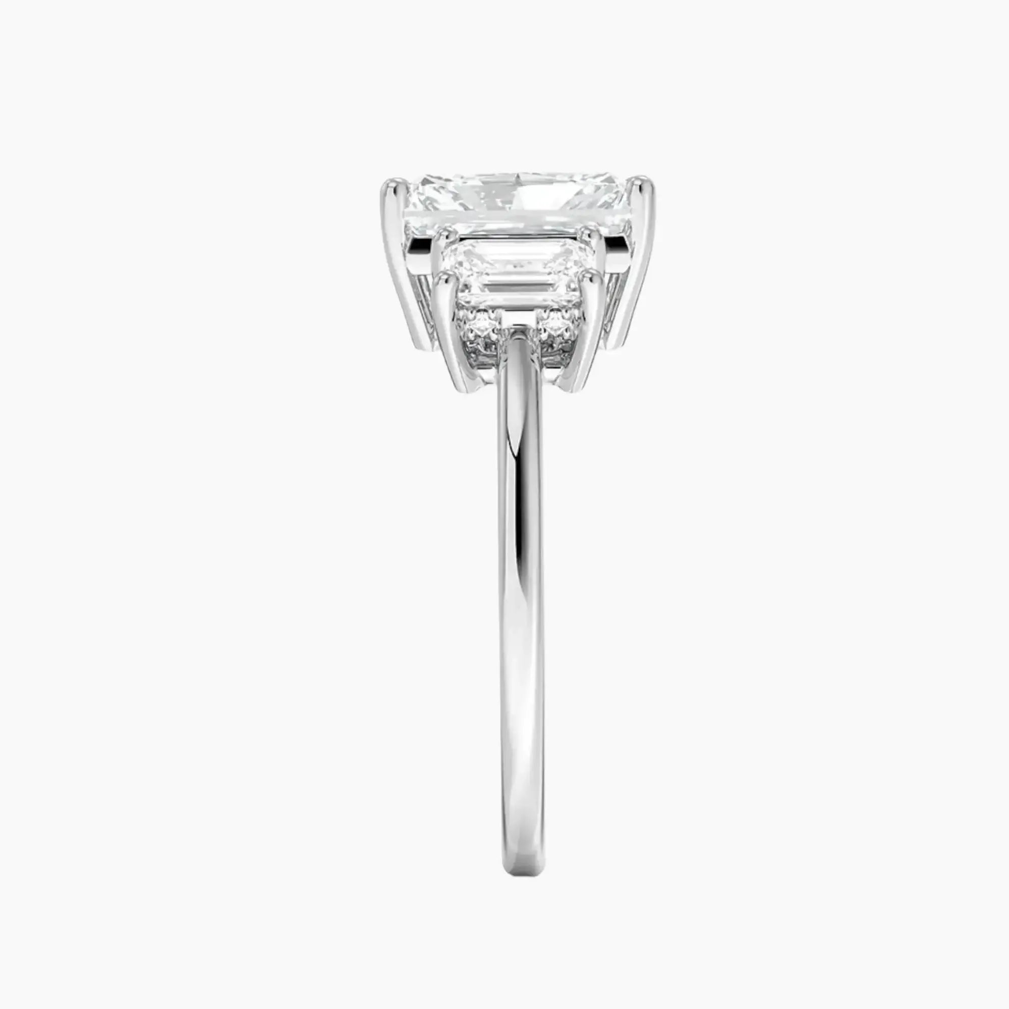 Aurelia Radiant Hidden Halo 2 Carat Lab Grown Diamond Engagement Ring in 18K Rose Gold