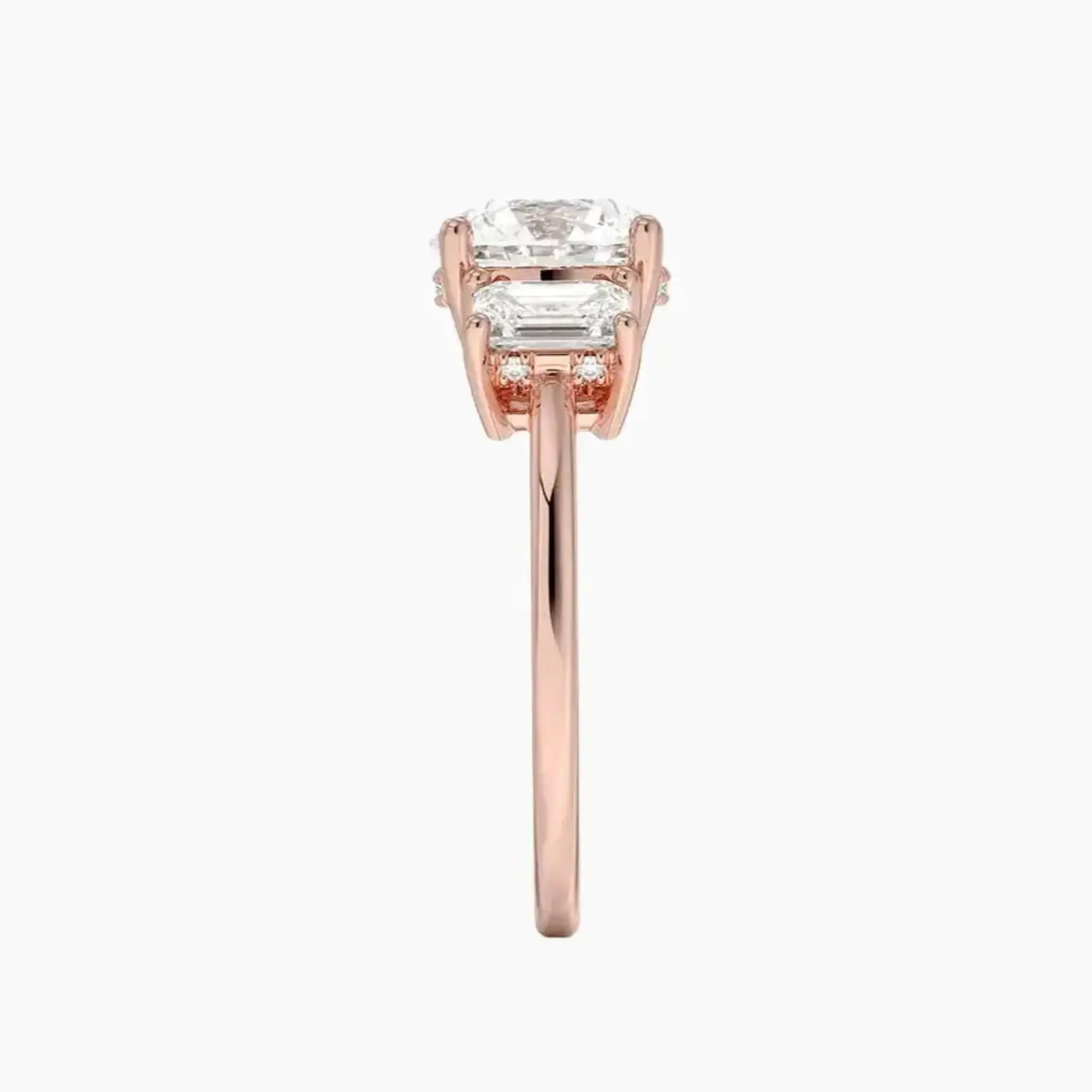 Aurelia Round Hidden Halo 1 Carat Lab Grown Diamond Engagement Ring in 14K White Gold