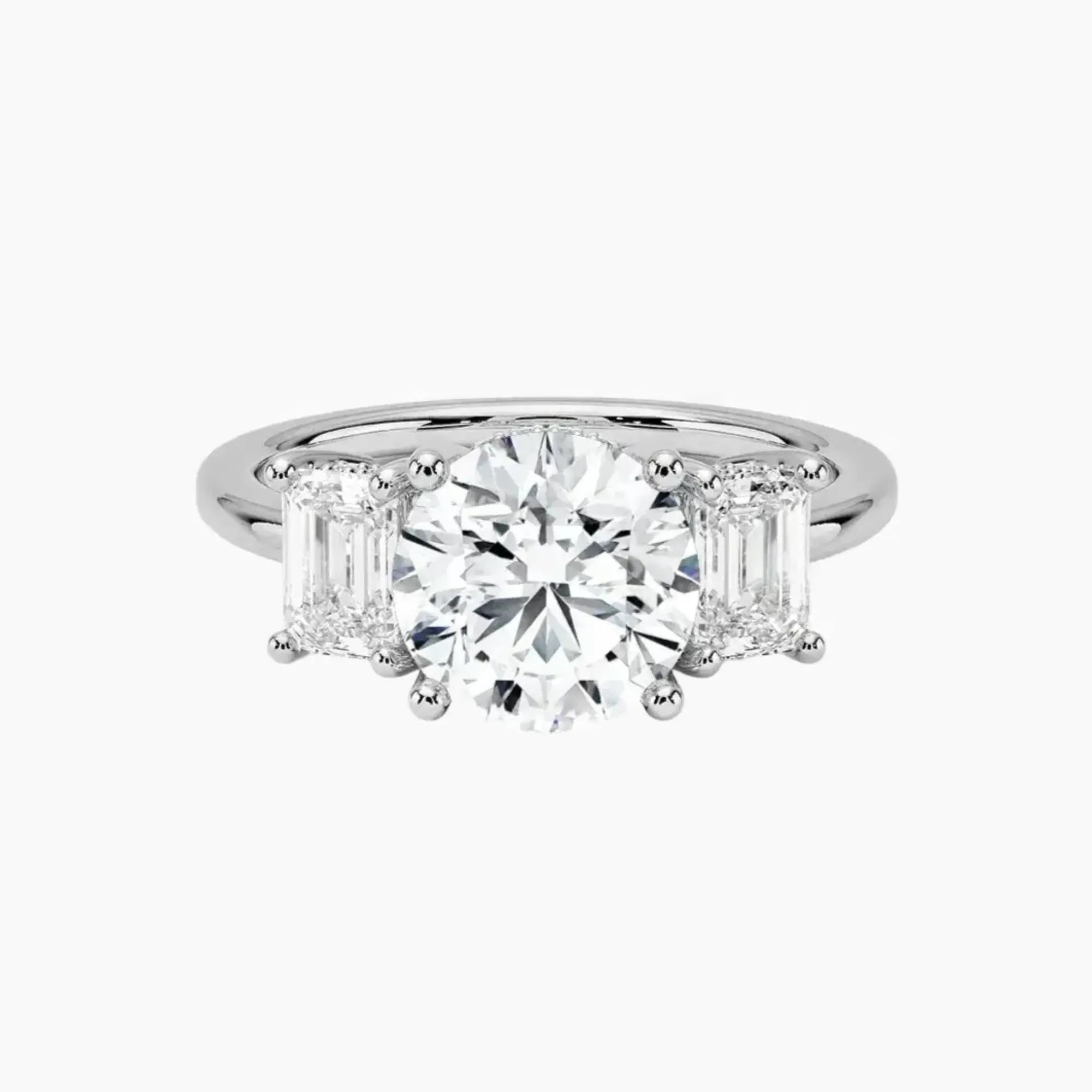 Aurelia Round Hidden Halo 1.5 Carat Lab Grown Diamond Engagement Ring in 18K White Gold