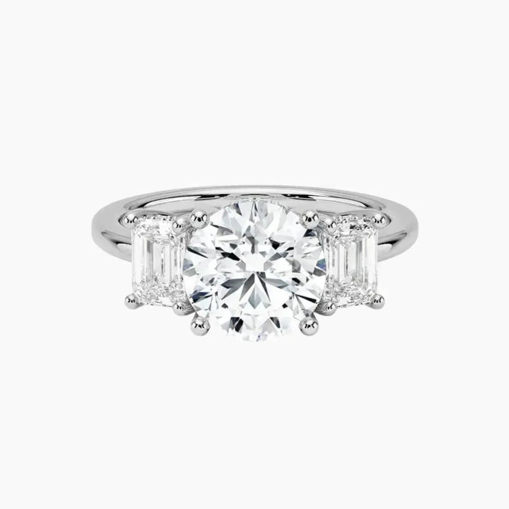 Aurelia Round Hidden Halo 2 Carat Lab Grown Diamond Engagement Ring in 14K White Gold