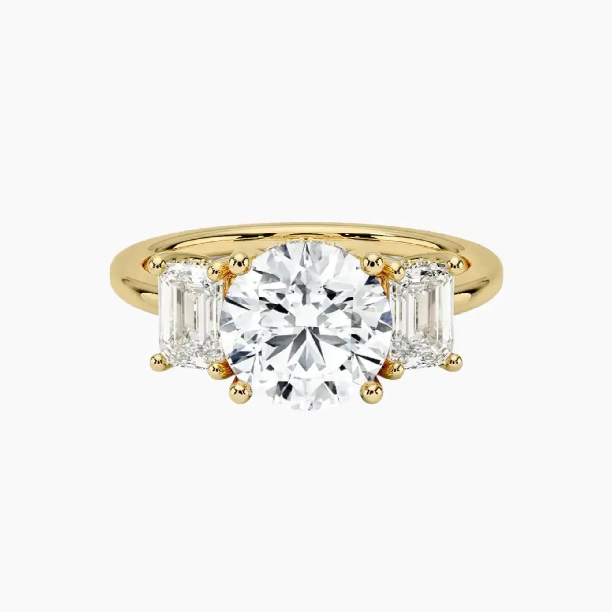 Aurelia Round Hidden Halo 2 Carat Lab Grown Diamond Engagement Ring in 18K Rose Gold