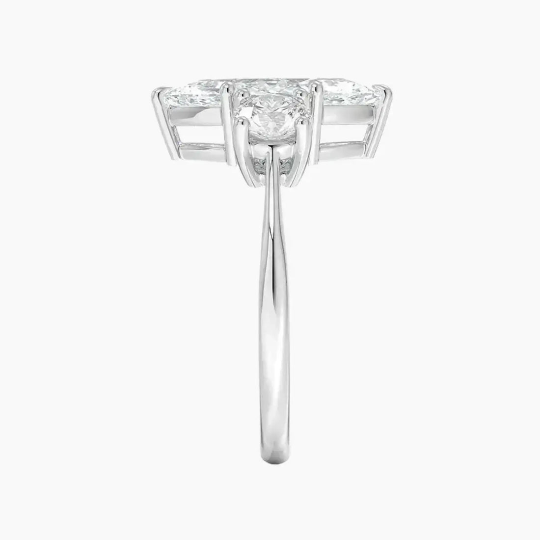 Seraphina Marquise Three Stone 1 Carat Lab Grown Diamond Engagement Ring in 14K White Gold