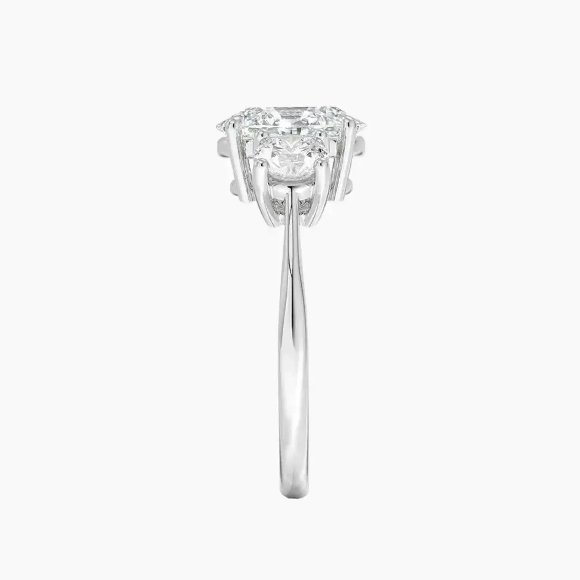 Seraphina Oval Three Stone 2 Carat Lab Grown Diamond Engagement Ring in 14K Yellow Gold