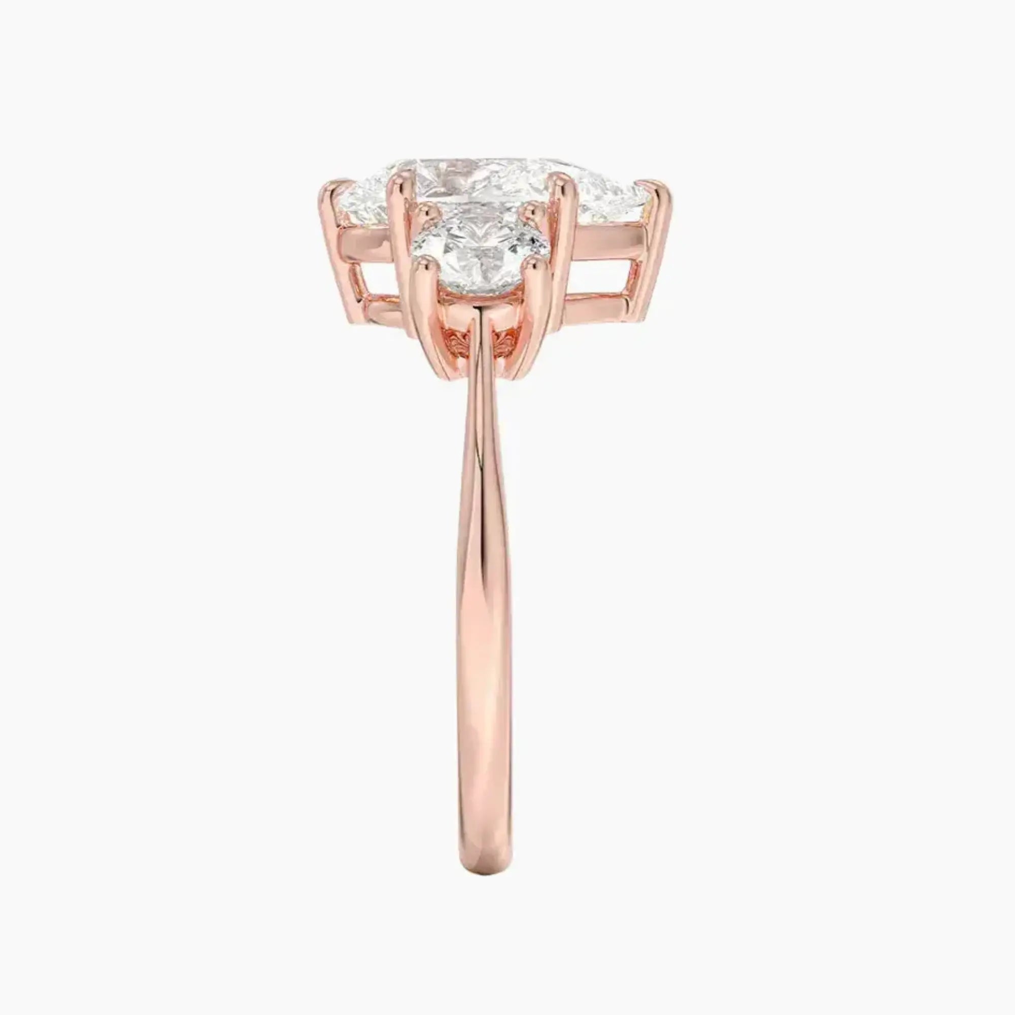 Seraphina Pear Three Stone 3 Carat Lab Grown Diamond Engagement Ring in 14K White Gold