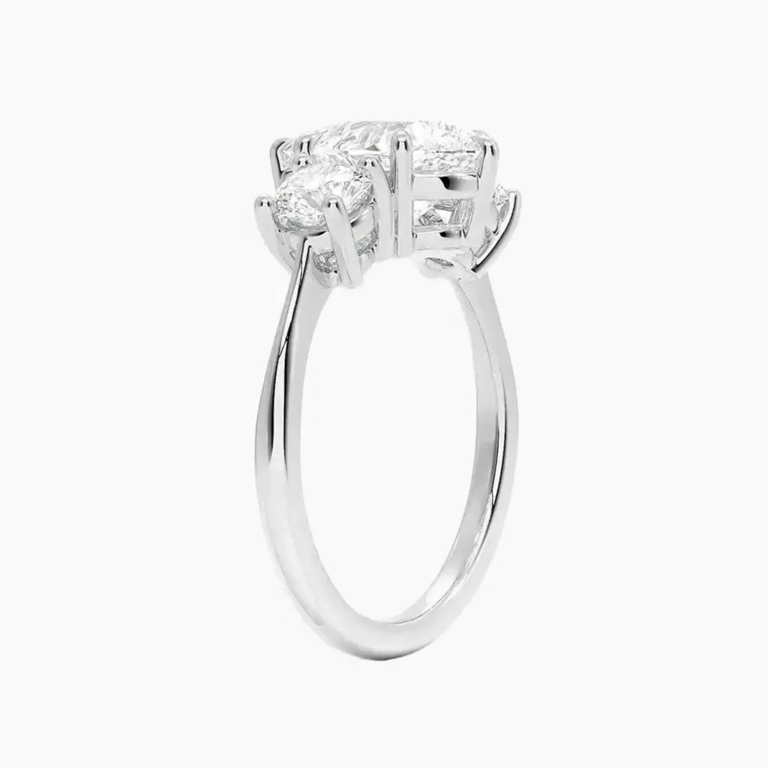 Seraphina Pear Three Stone 2.5 Carat Lab Grown Diamond Engagement Ring in 18K Yellow Gold