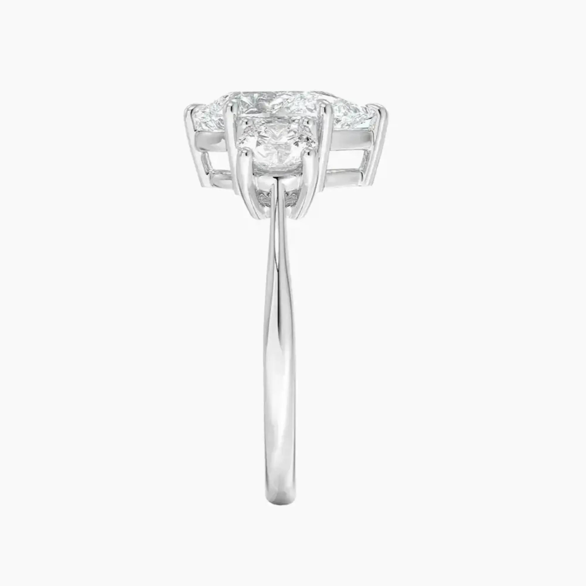 Seraphina Pear Three Stone 3 Carat Lab Grown Diamond Engagement Ring in 14K White Gold