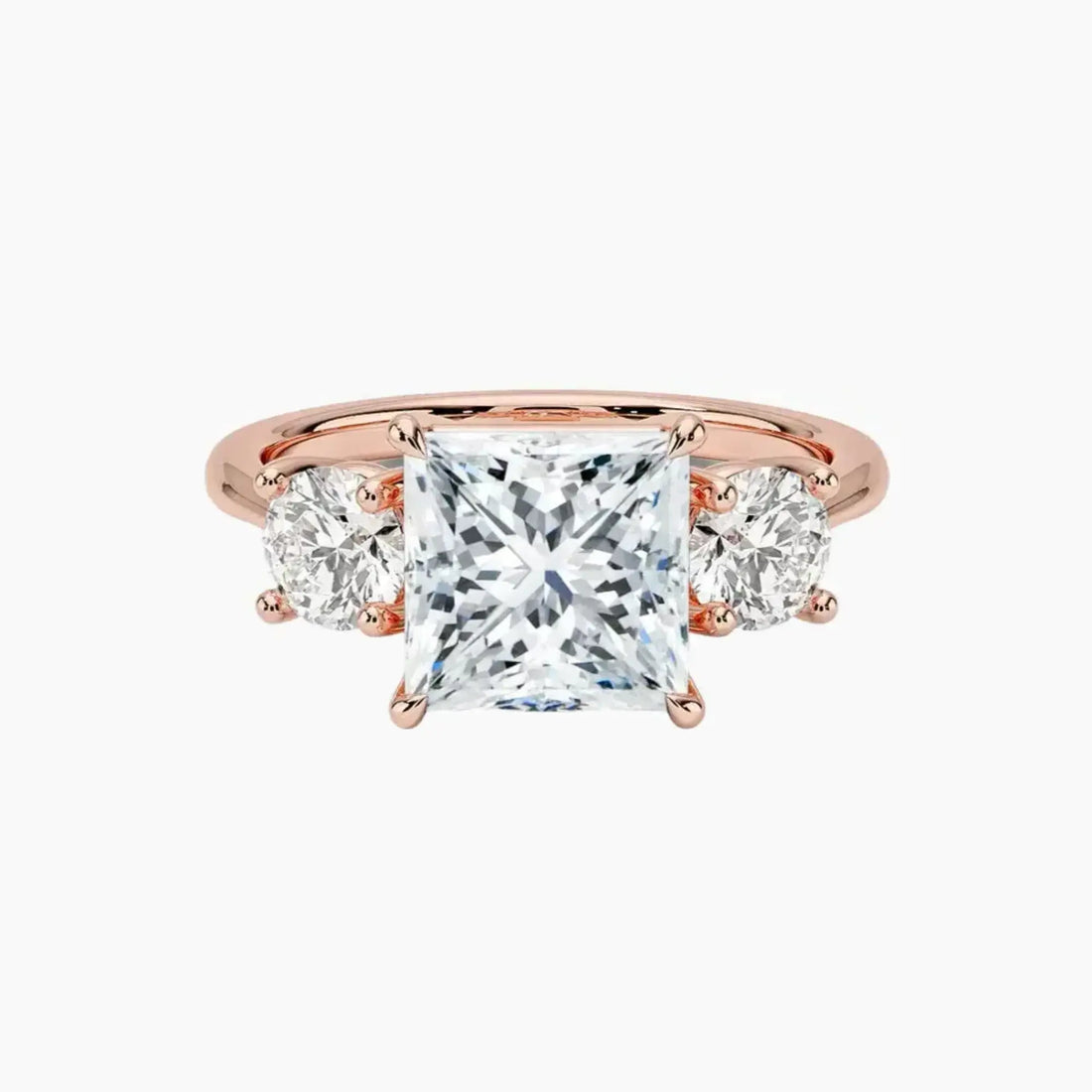 Seraphina Princess Three Stone 1.5 Carat Lab Grown Diamond Engagement Ring in 18K Yellow Gold