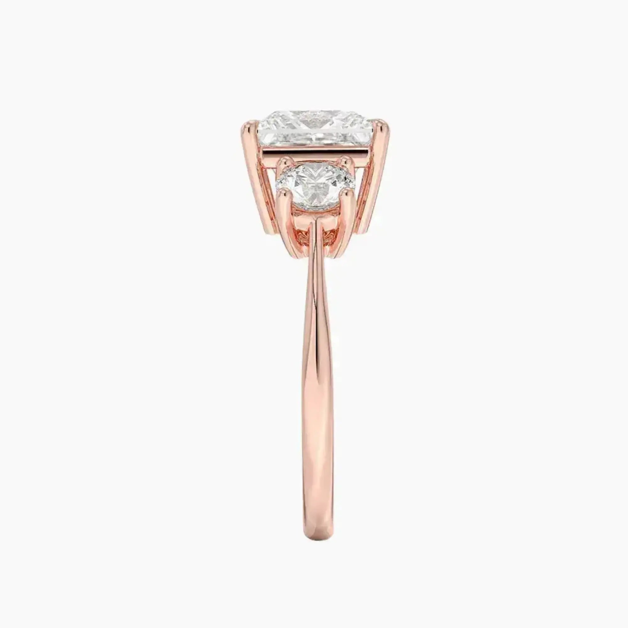 Seraphina Princess Three Stone 1.5 Carat Lab Grown Diamond Engagement Ring in 14K Yellow Gold