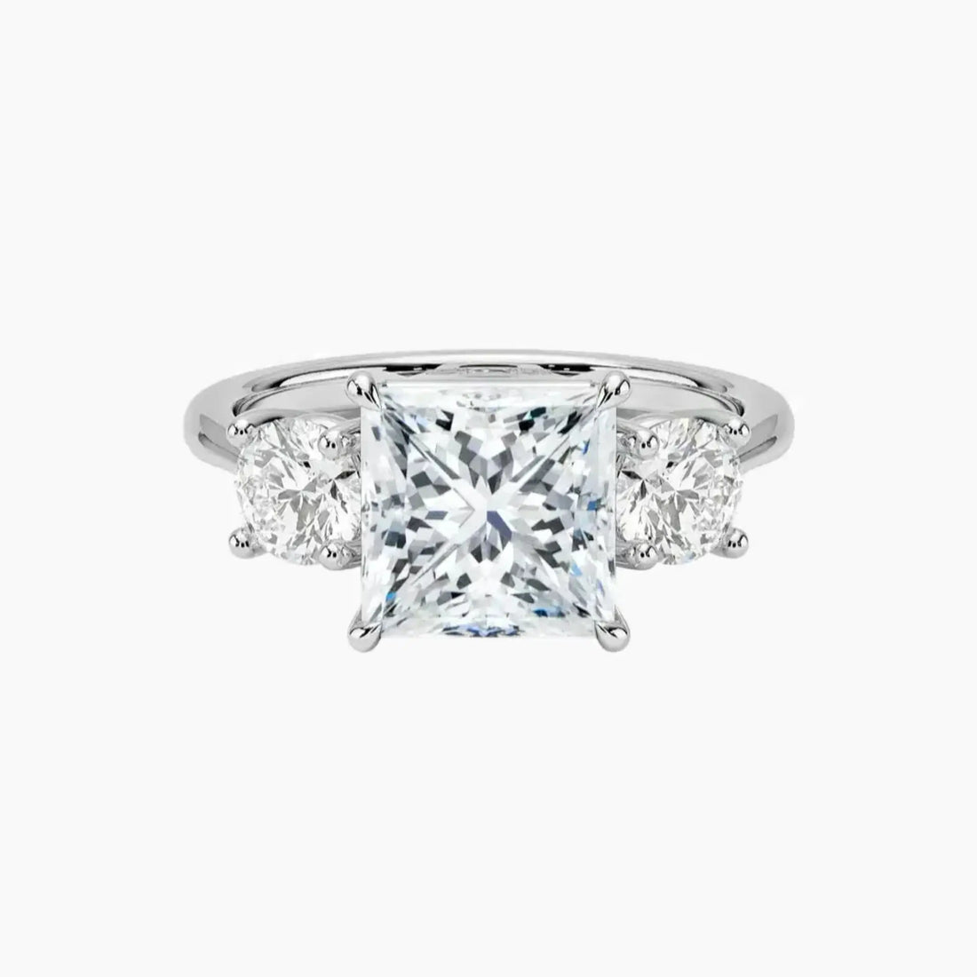 Seraphina Princess Three Stone 2.5 Carat Lab Grown Diamond Engagement Ring in 14K Rose Gold