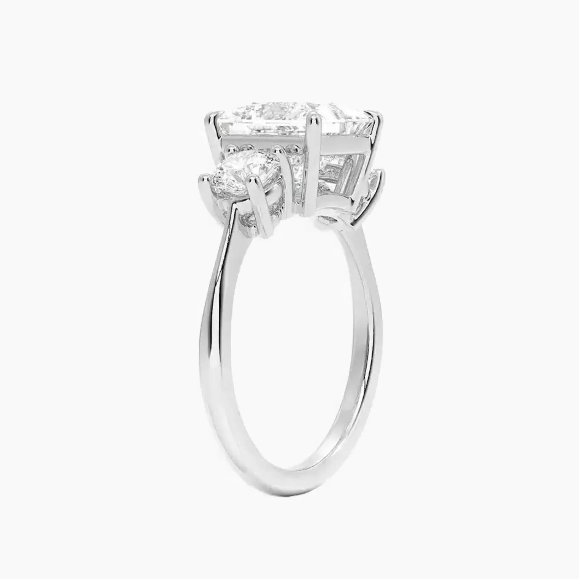 Seraphina Princess Three Stone 2 Carat Lab Grown Diamond Engagement Ring in 18K White Gold