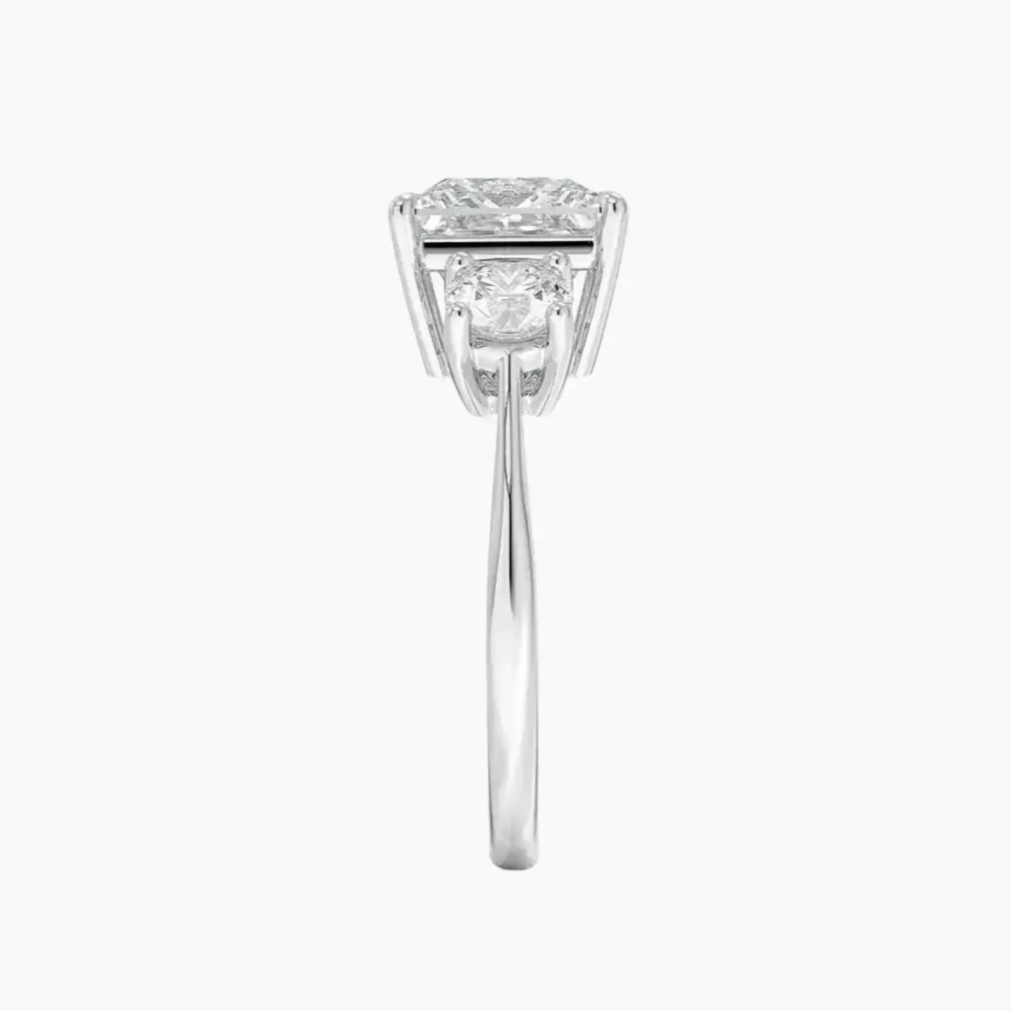 Seraphina Princess Three Stone 1 Carat Lab Grown Diamond Engagement Ring in 14K Yellow Gold