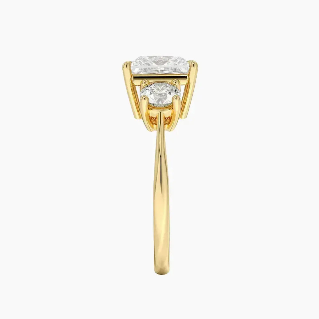 Seraphina Princess Three Stone 3 Carat Lab Grown Diamond Engagement Ring in 18K White Gold