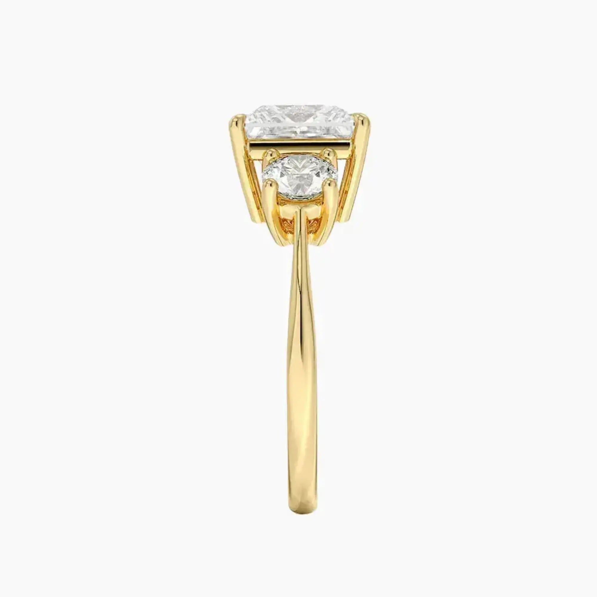 Seraphina Princess Three Stone 1.5 Carat Lab Grown Diamond Engagement Ring in 18K White Gold