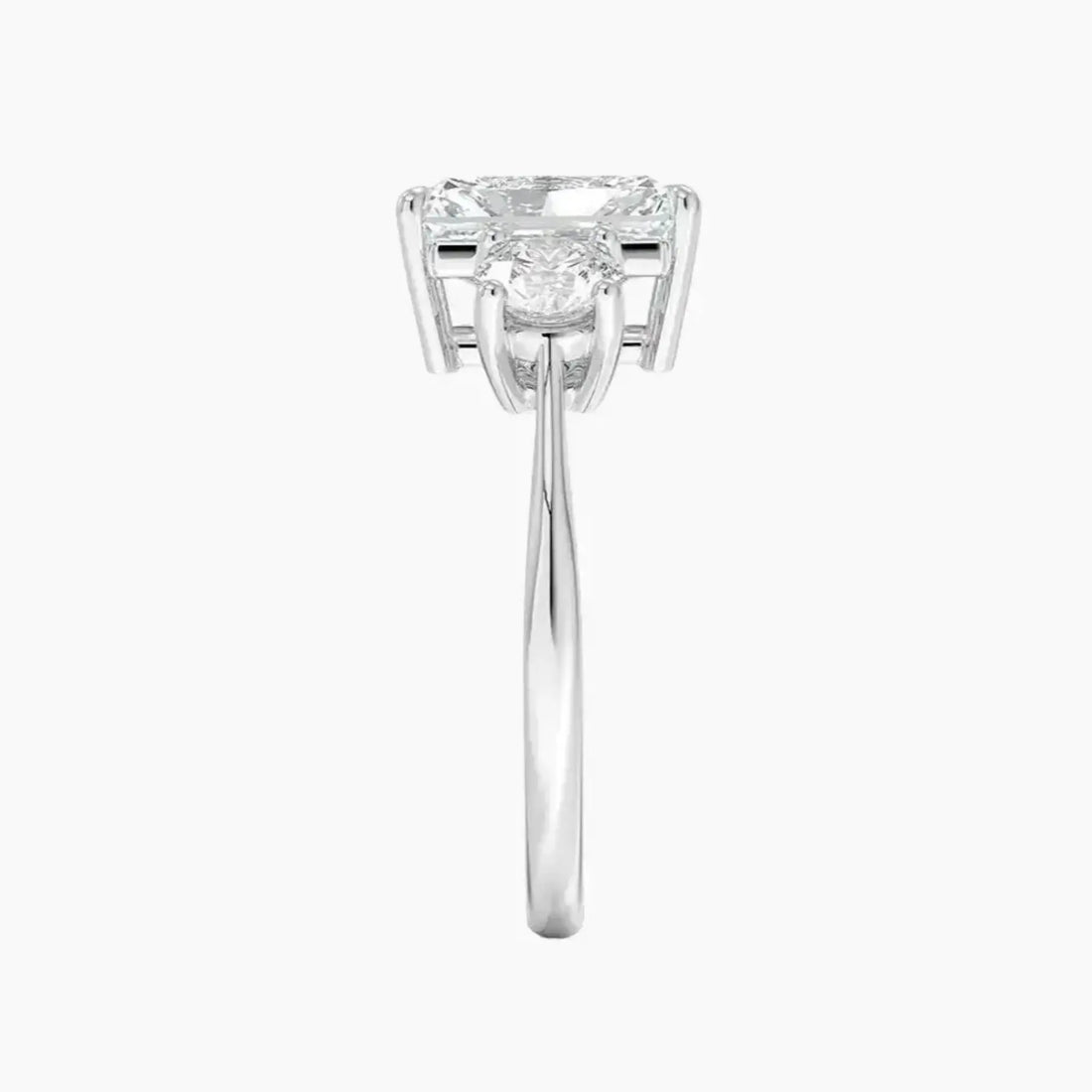 Seraphina Radiant Three Stone 3 Carat Lab Grown Diamond Engagement Ring in 14K Rose Gold