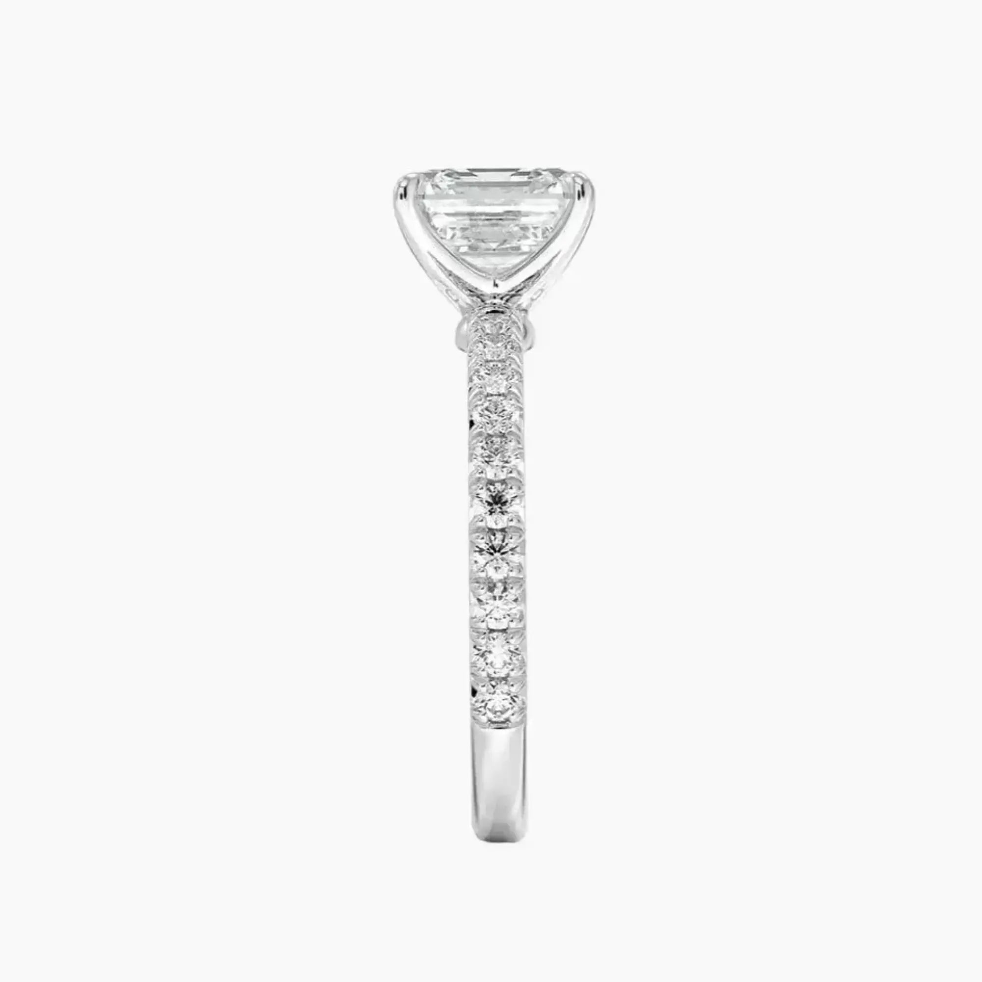 Irina Asscher Solitaire Diamond Ring Setting in 14K Yellow Gold