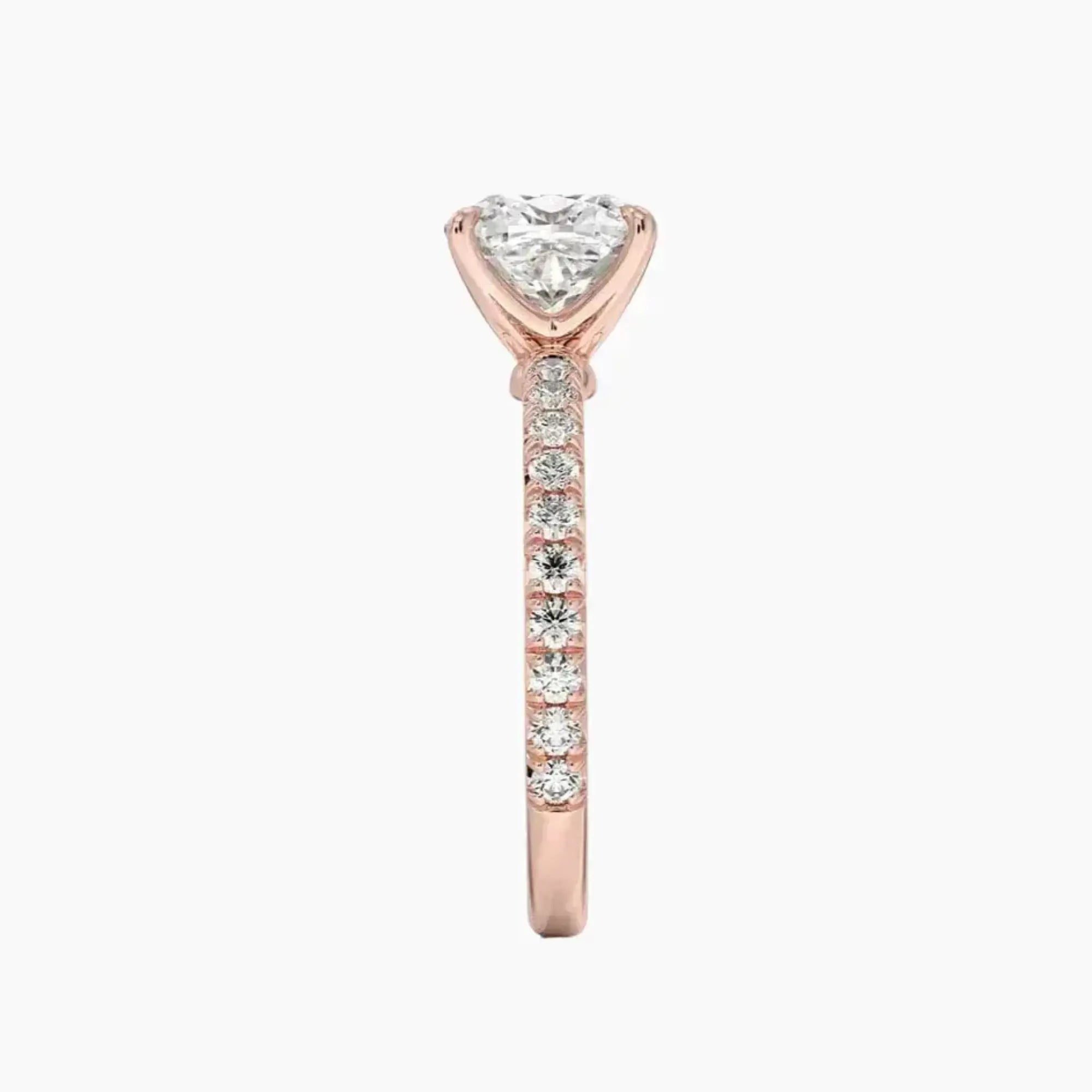 Irina Cushion Solitaire 2 Carat Lab Grown Diamond Engagement Ring in 14K White Gold