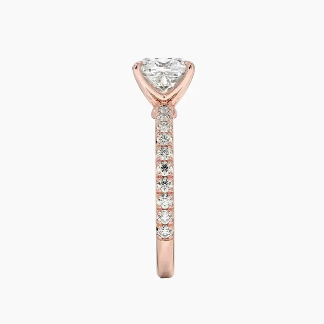 Irina Cushion Solitaire Diamond Ring Setting in 14K White Gold