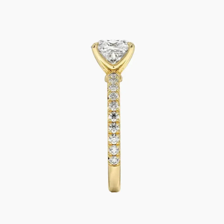 Irina Cushion Solitaire 3 Carat Lab Grown Diamond Engagement Ring in 18K Rose Gold
