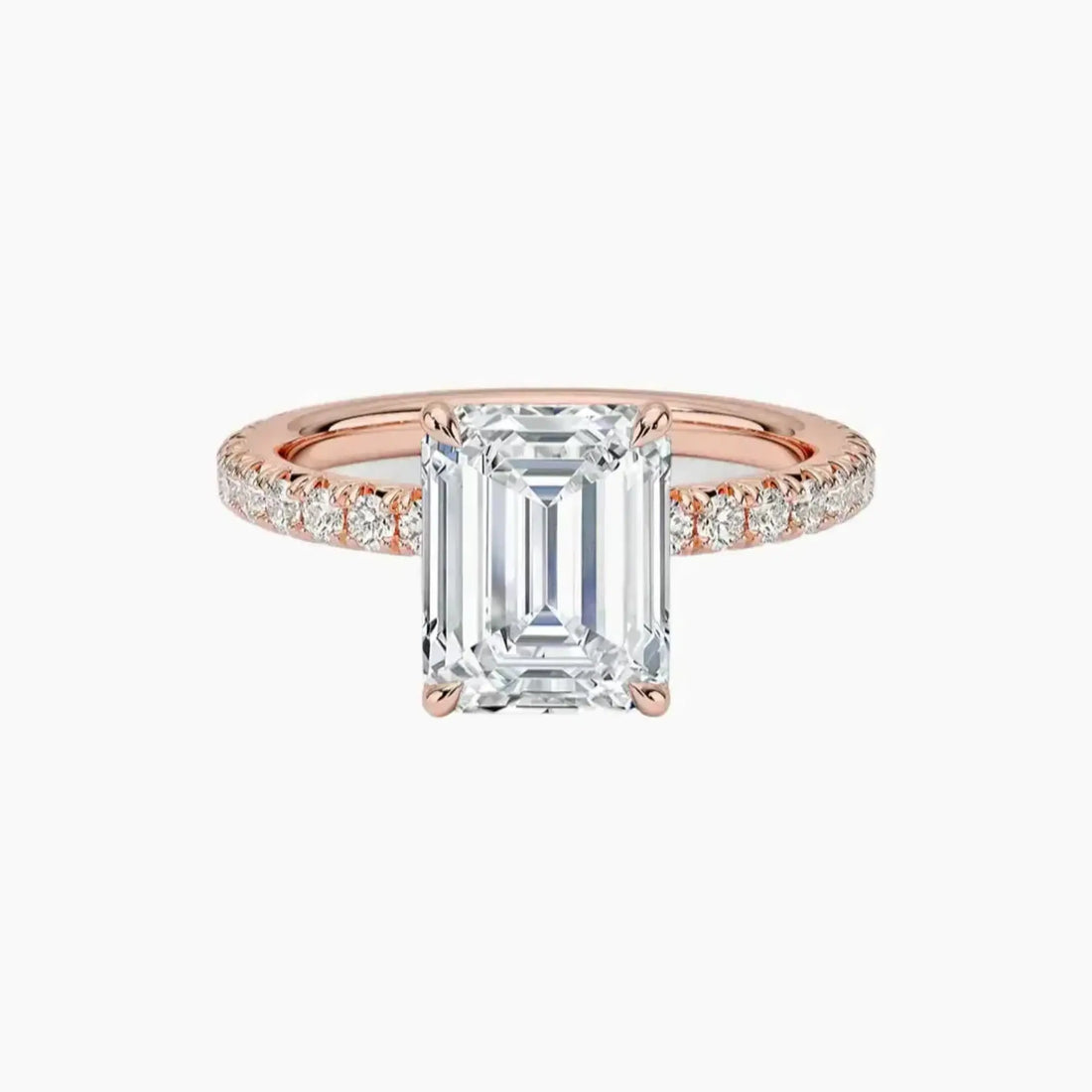 Irina Emerald Solitaire 1.5 Carat Lab Grown Diamond Engagement Ring in 14K Rose Gold