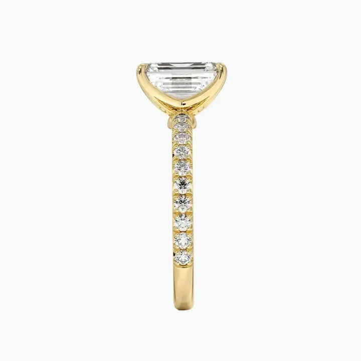 Irina Emerald Solitaire 1.5 Carat Lab Grown Diamond Engagement Ring in 18K Rose Gold