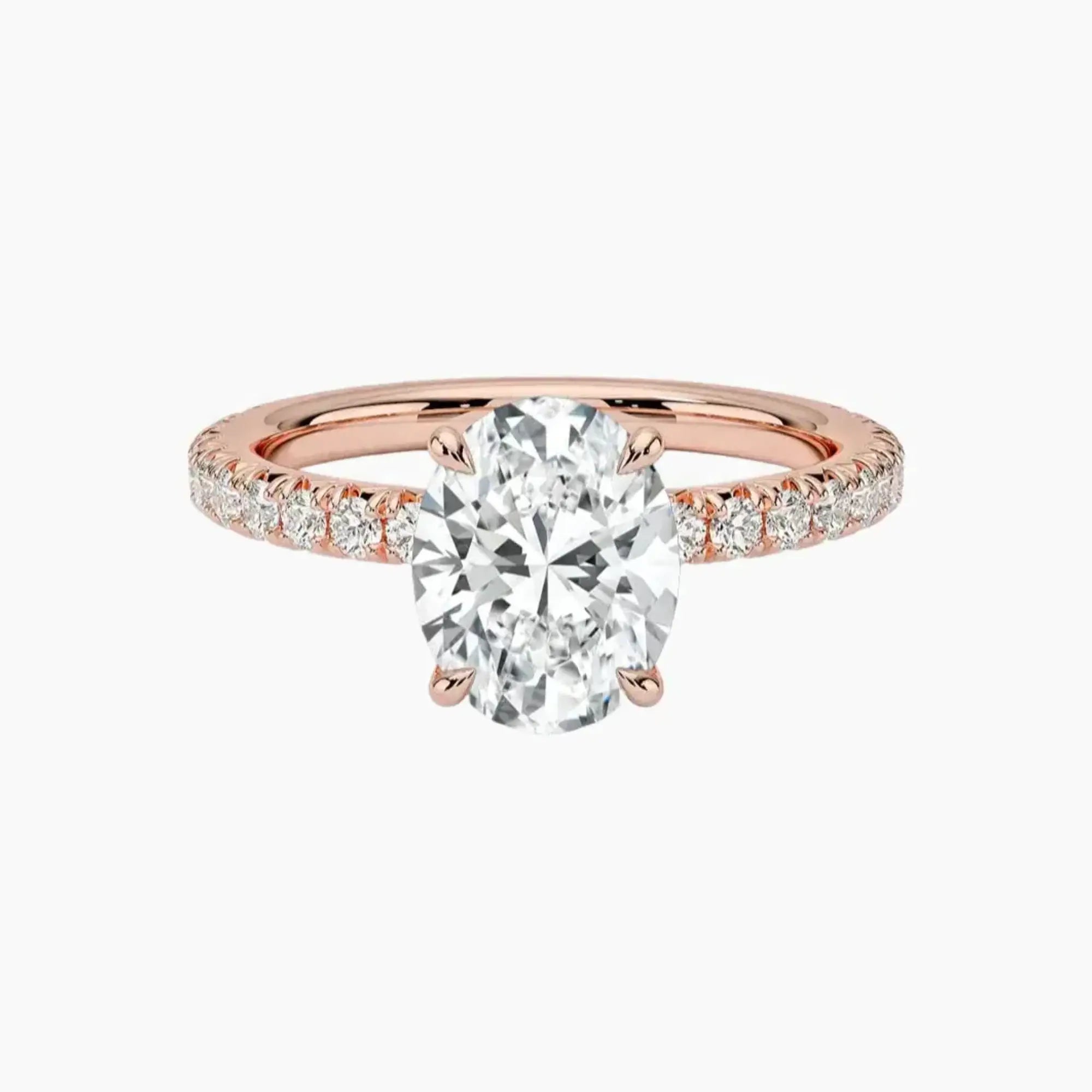 Irina Oval Solitaire 2 Carat Lab Grown Diamond Engagement Ring in 14K Yellow Gold