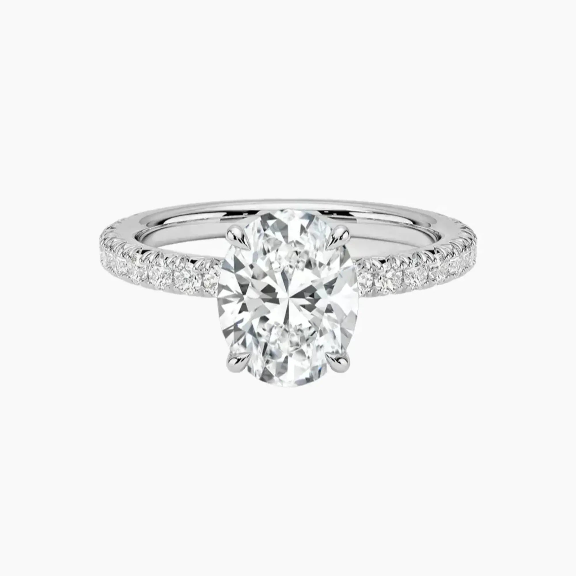Irina Oval Solitaire Diamond Ring Setting in 18K Rose Gold