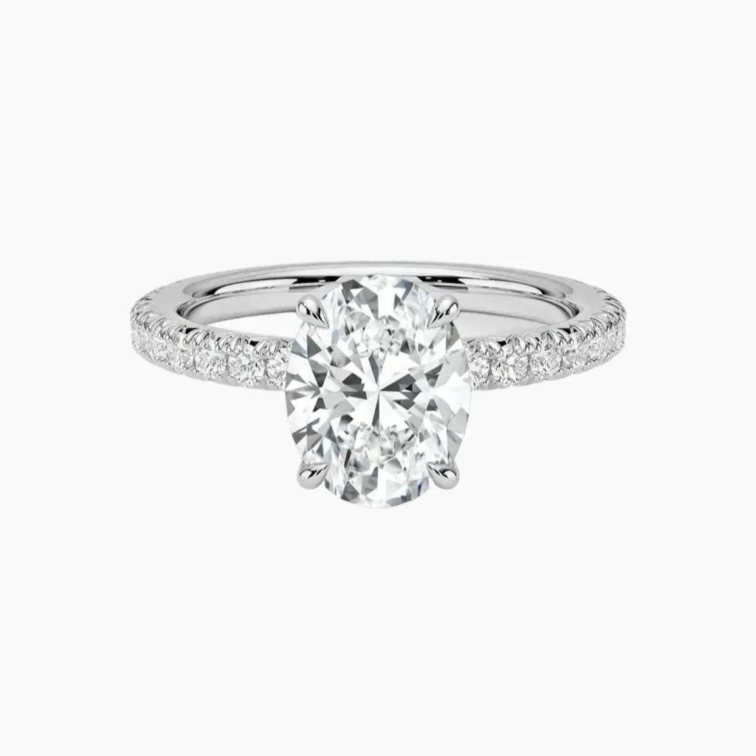 Irina Oval Solitaire 2 Carat Lab Grown Diamond Engagement Ring in 18K Yellow Gold