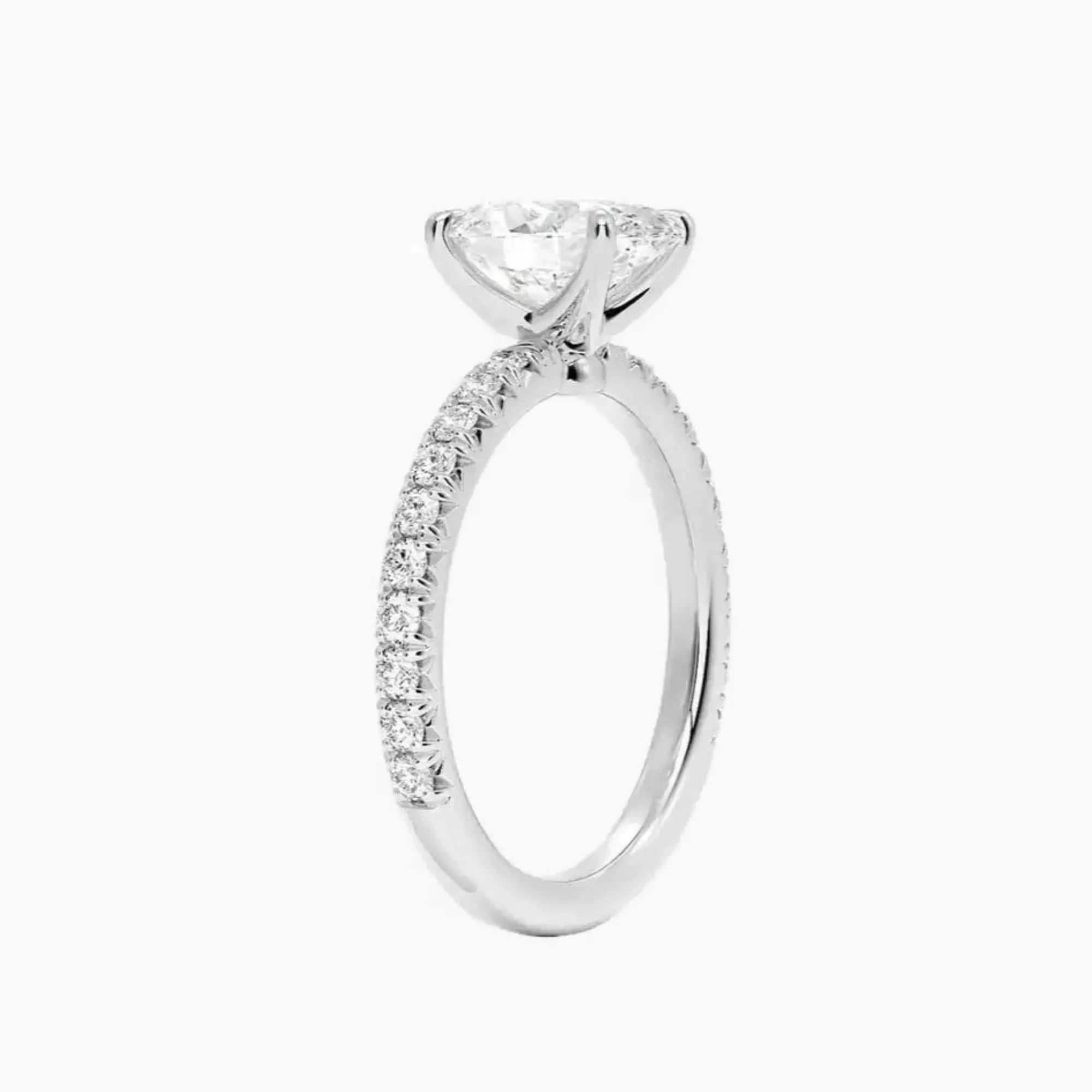 Irina Oval Solitaire Diamond Ring Setting in 18K Yellow Gold