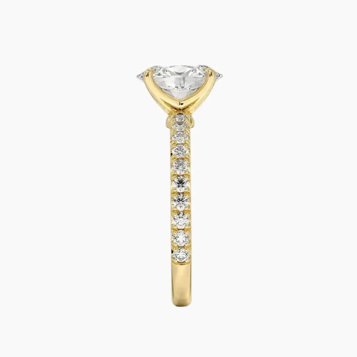 Irina Oval Solitaire 2.5 Carat Lab Grown Diamond Engagement Ring in 18K Rose Gold