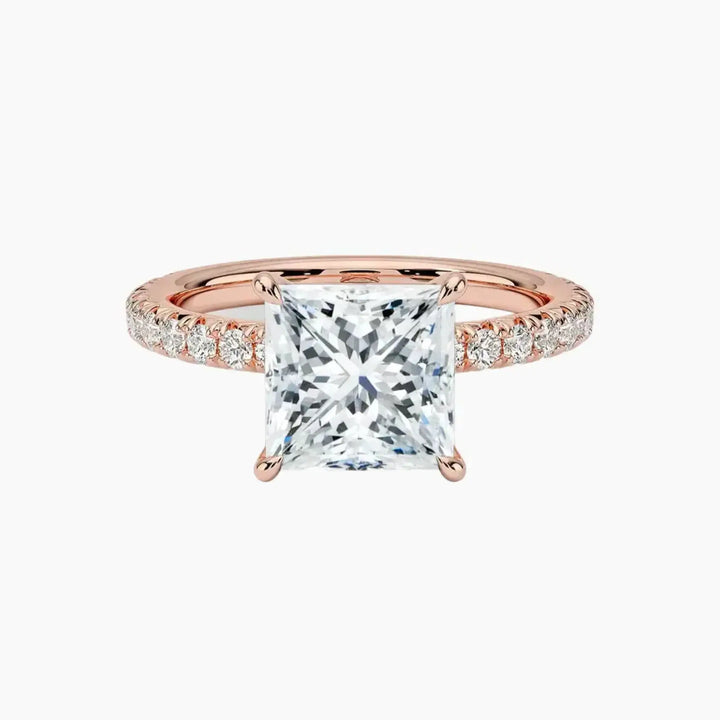 Irina Princess Solitaire 1 Carat Lab Grown Diamond Engagement Ring in 14K Rose Gold